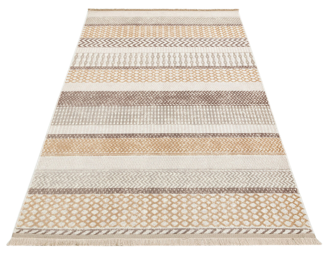 ST 14 BEIGE VIZON XW - SATEEN - Hav Toz Vermez Yıkanabilir Kaymaz İnce Dokuma Modern Halı
