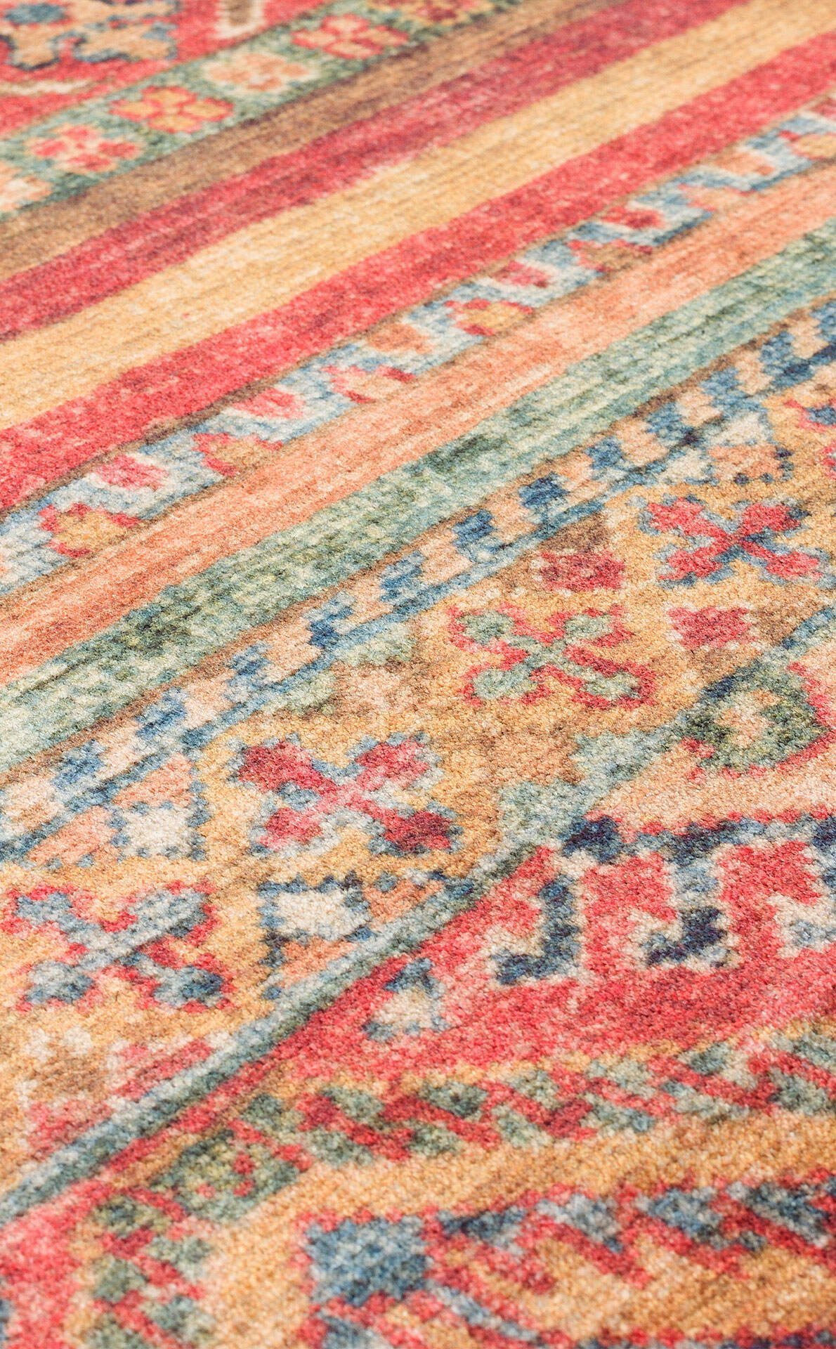 Antıque ATK 05 Çok Renkli - Yıkanabilir Kaymaz Antik Desenli Otantik Kilim