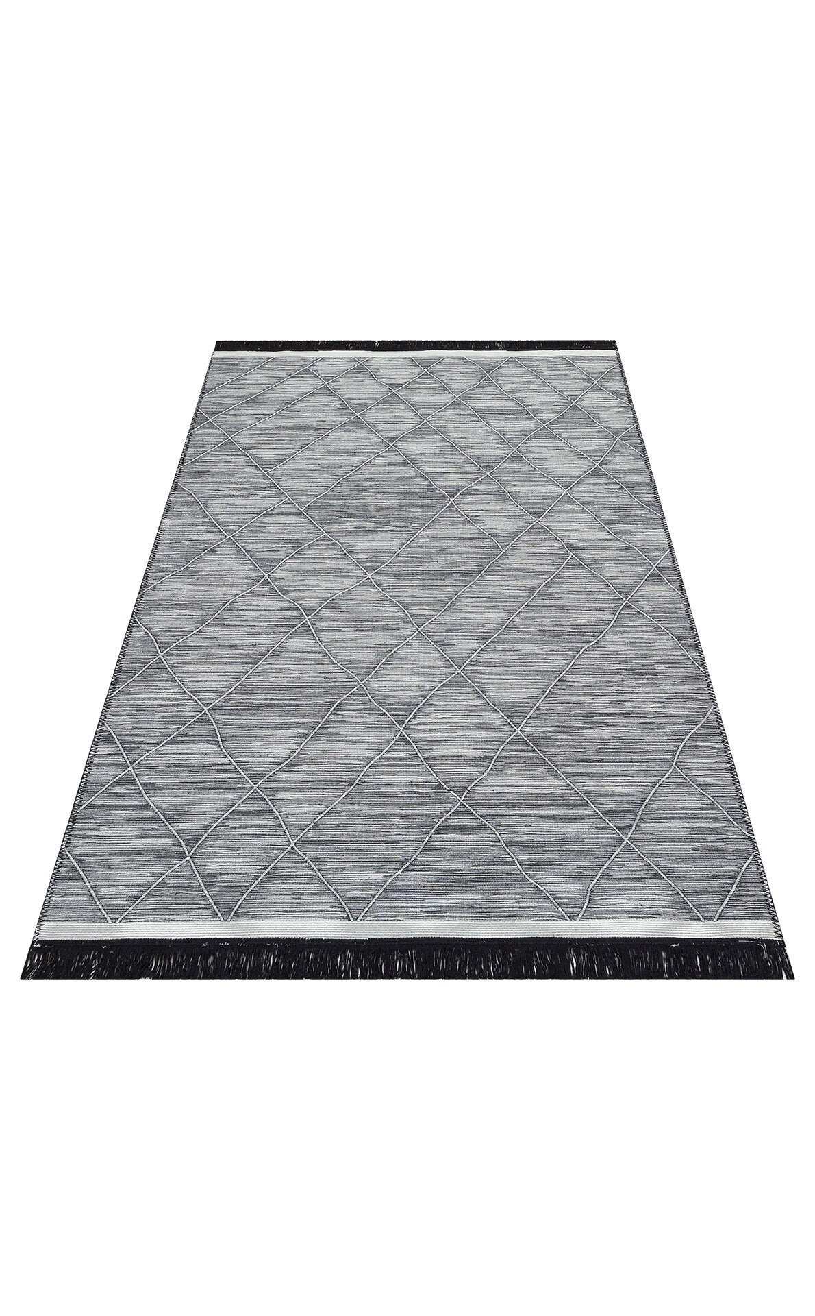 Arya Craft ARC 02 Gri - Yıkanabilir Çift Taraflı Modern Dokuma Kilim