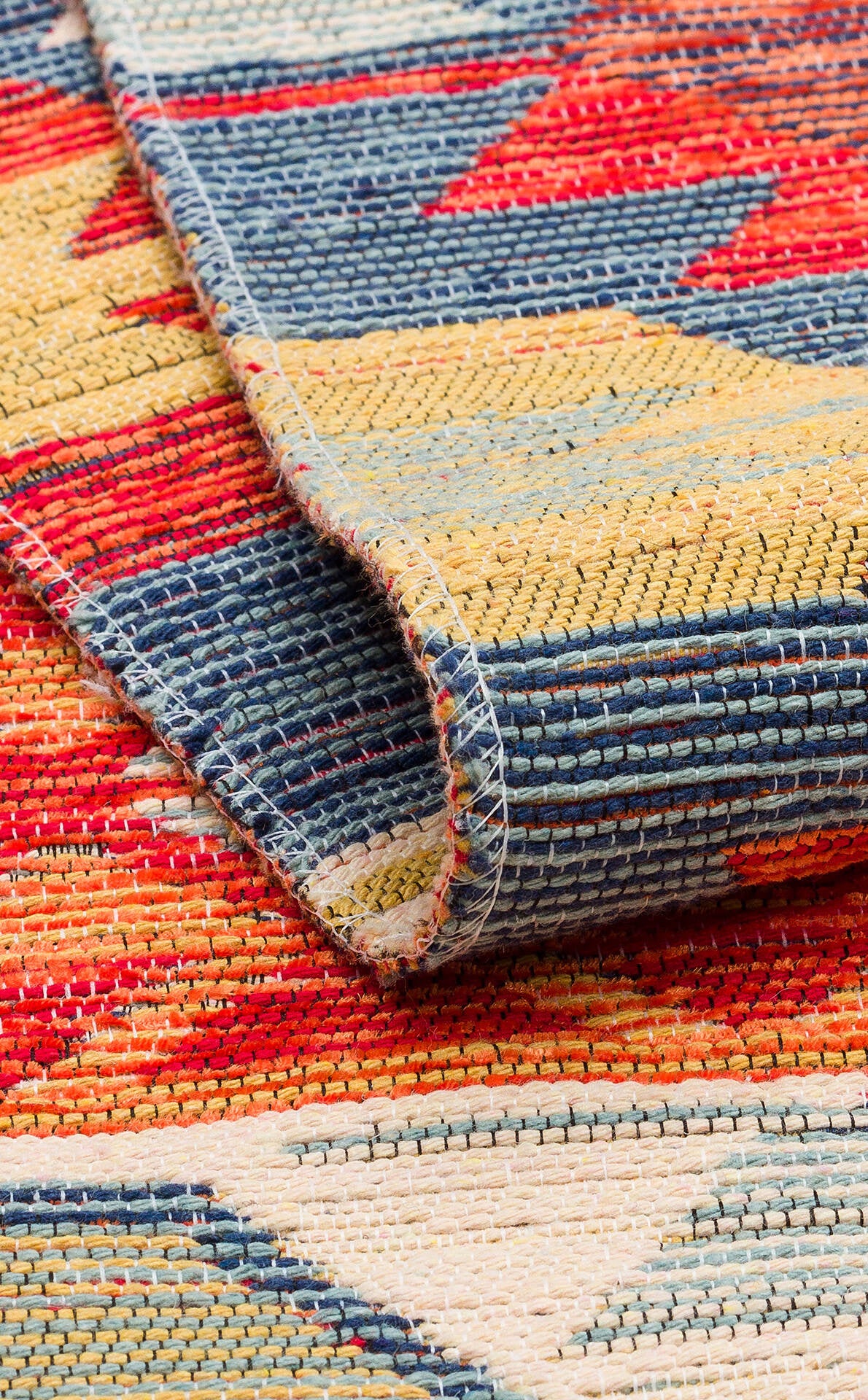 Nomad NMD 01 Çok Renkli - Çift Taraflı Yıkanabilir Kilim | Otantik Kilim