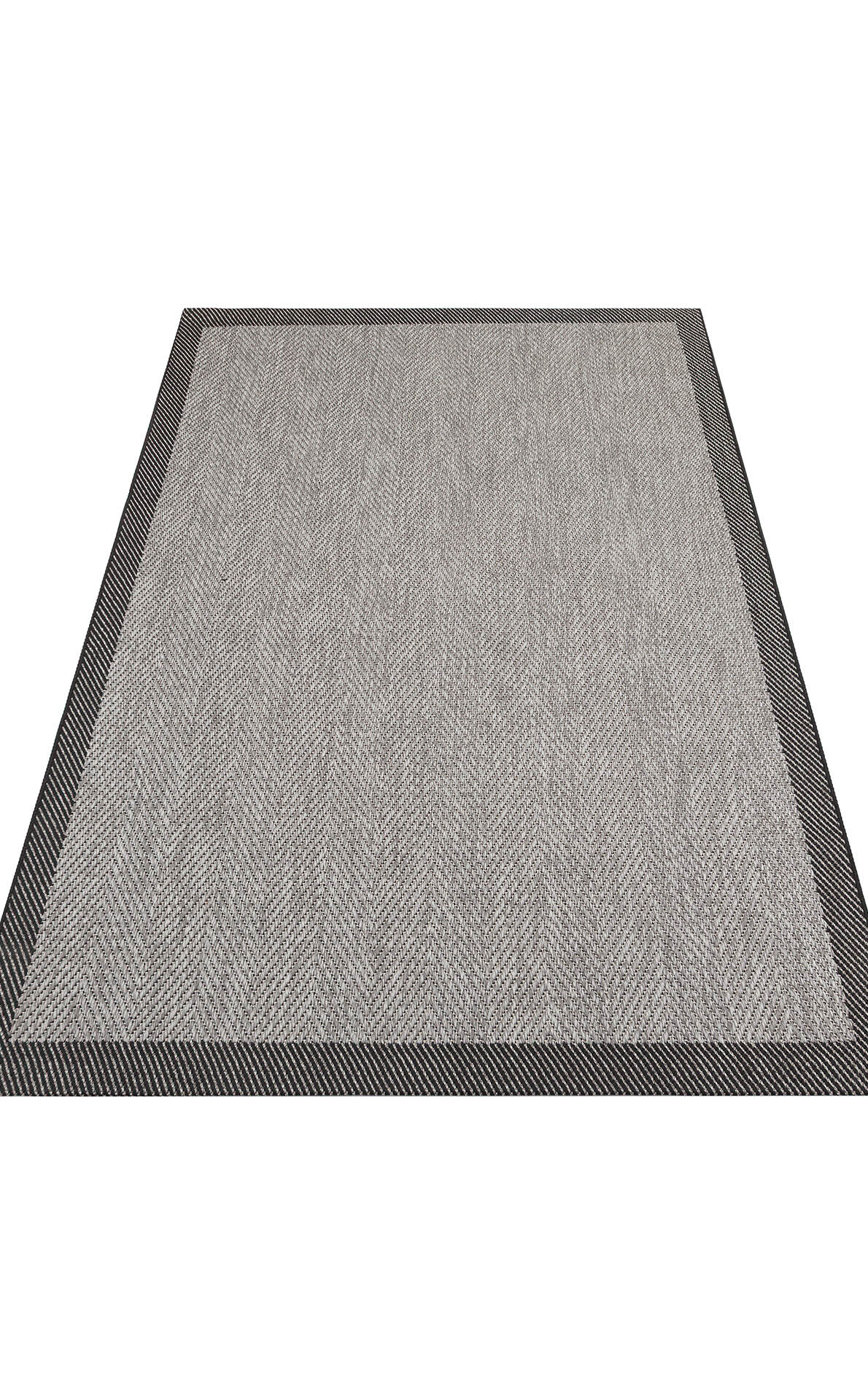 Mono MNO 02 Koyu Gri - Yıkanabilir Kaymaz Kilim Halı