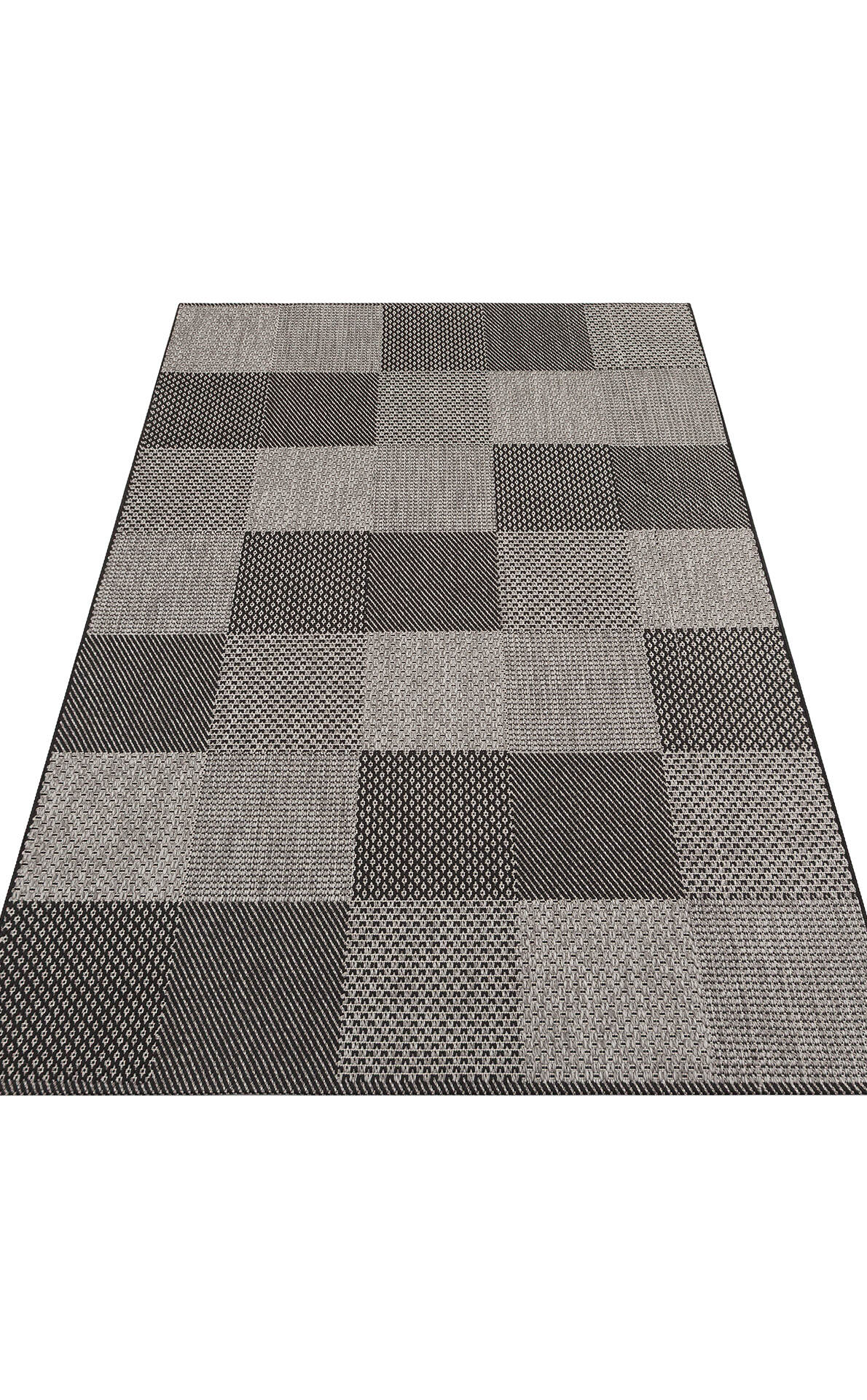 Mono MNO 01 Koyu Gri - Yıkanabilir Kaymaz Kilim Halı