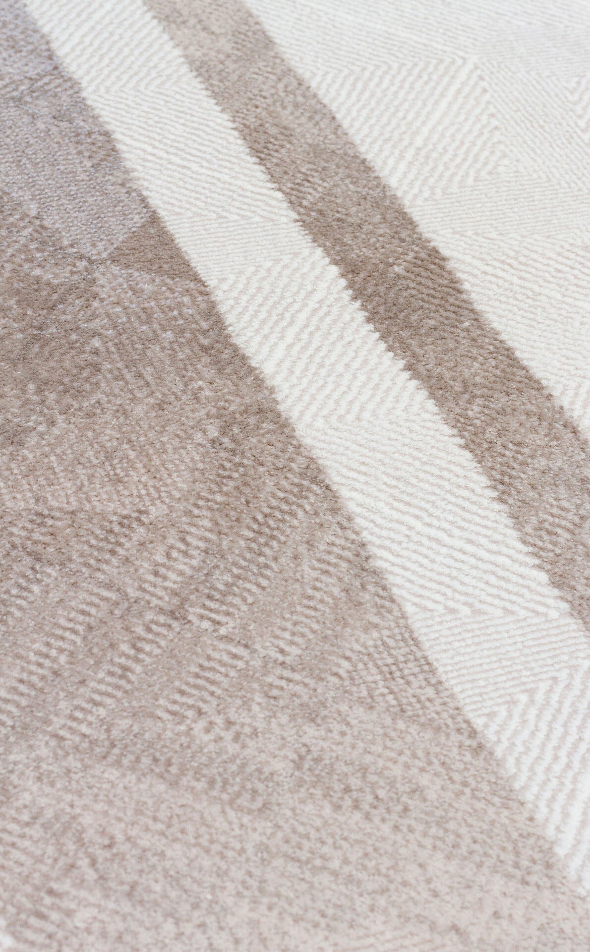 ST 103 CREAM GREY - SATEEN - Yıkanabilir Kaymaz Tabanlı Hav Vermez Sık Dokuma Modern Halı