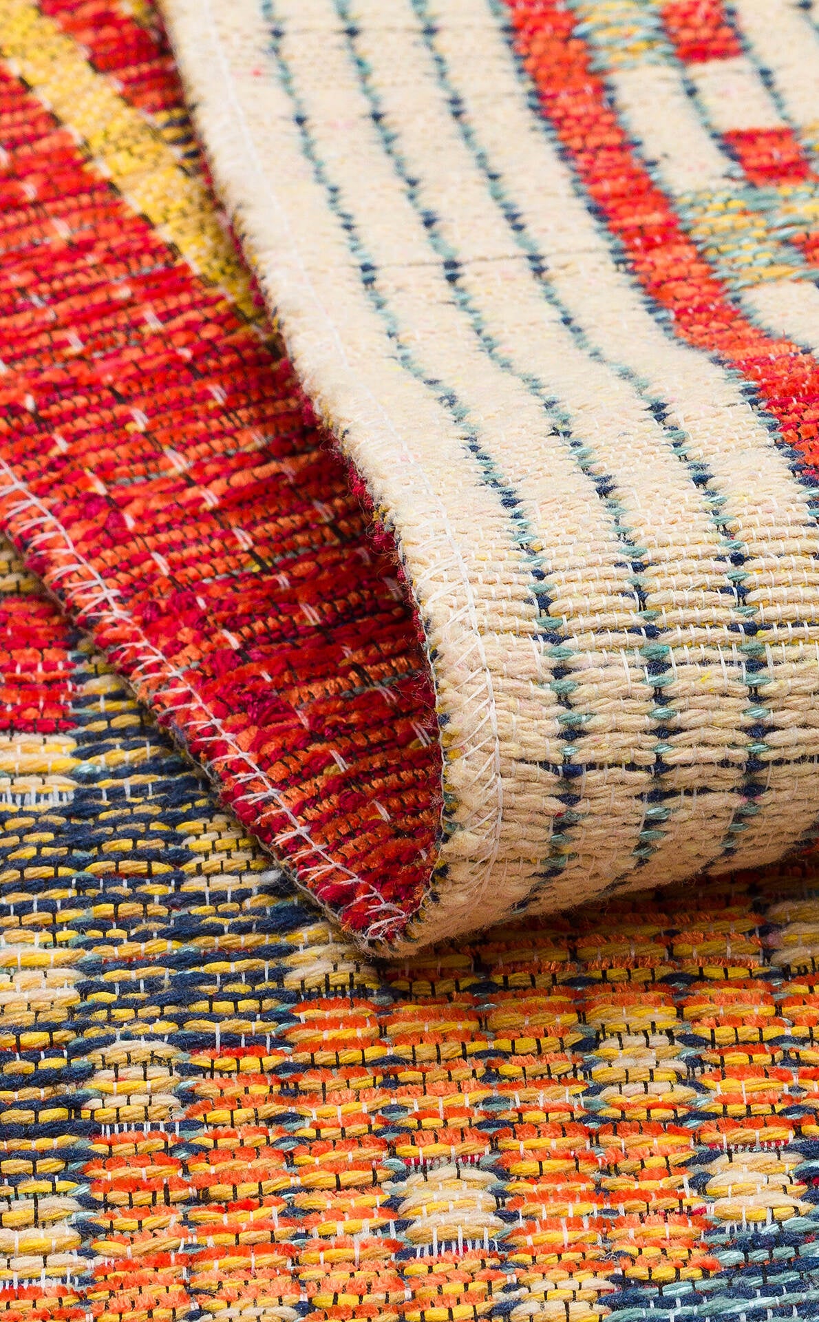 Nomad NMD 10 Kırmızı - Çift Taraflı Yıkanabilir Kilim | Otantik Kilim