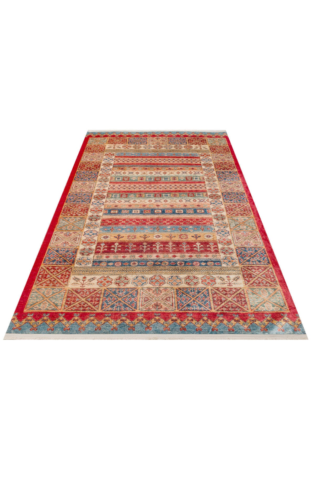Antıque ATK 04 Çok Renkli - Yıkanabilir Kaymaz Antik Desenli Otantik Kilim