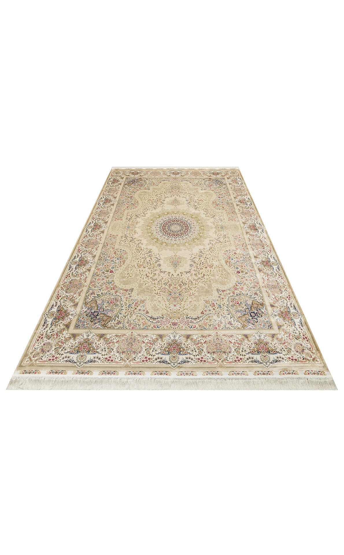 Isfahan Seccade ISF 06 Krem - Viskon Klasik Desenli Seccade Sık Dokuma Seccade