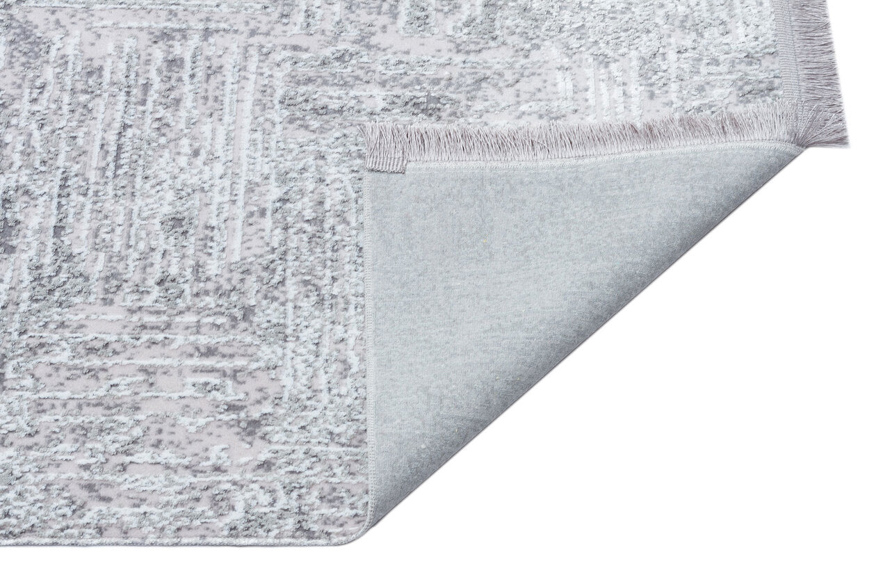 ST 08 GREY XW - SATEEN - Hav Toz Vermez Yıkanabilir Kaymaz İnce Dokuma Modern Halı