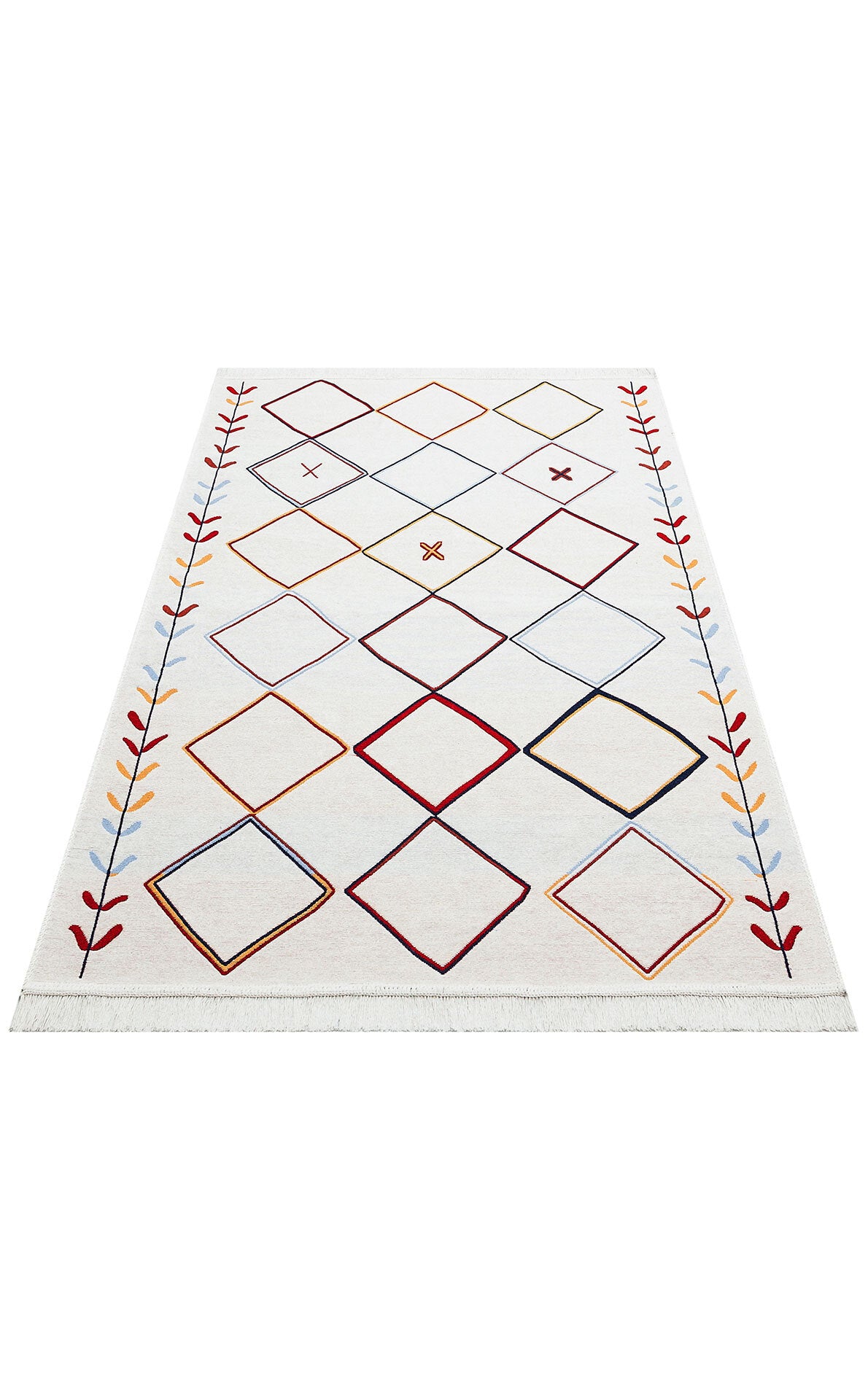 Arya AR 21 Çok Renkli - Yıkanabilir Çift Taraflı Modern Dokuma Kilim