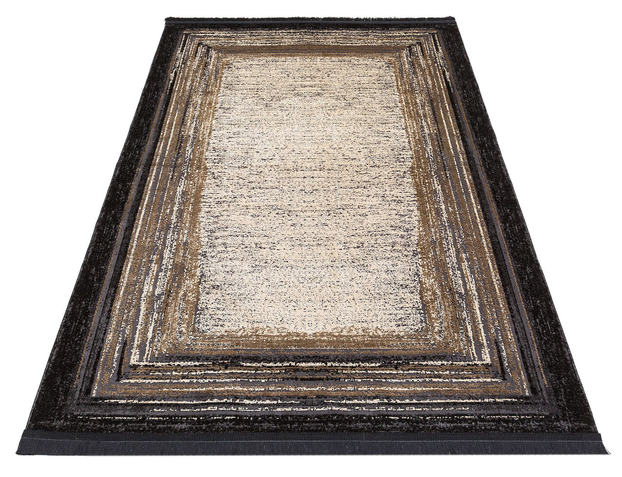 ST 15 BLACK VIZON XW - SATEEN - Hav Toz Vermez Yıkanabilir Kaymaz İnce Dokuma Modern Halı