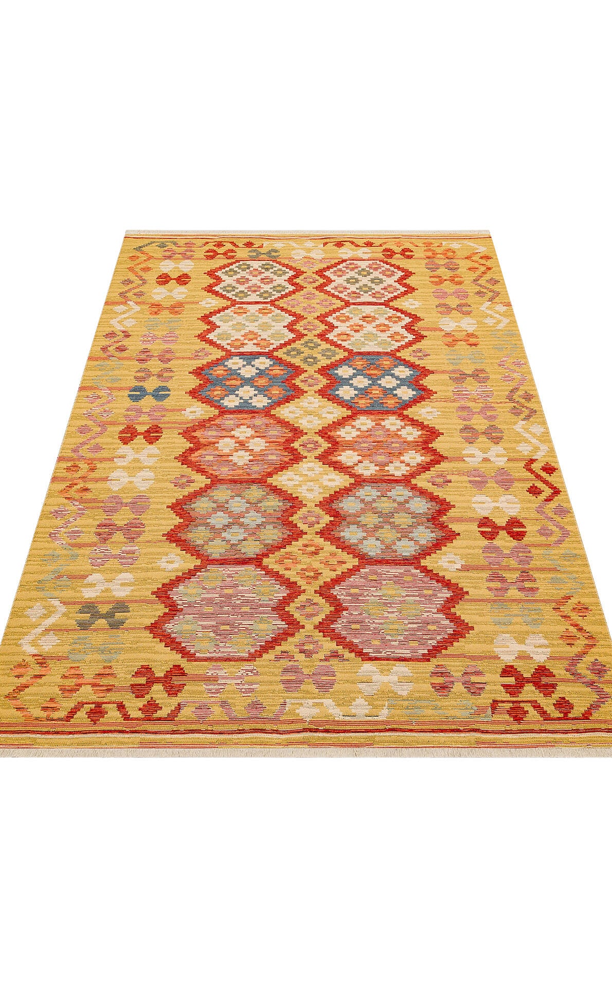 Nomad NMD 03 Kırmızı - Çift Taraflı Yıkanabilir Kilim | Otantik Kilim