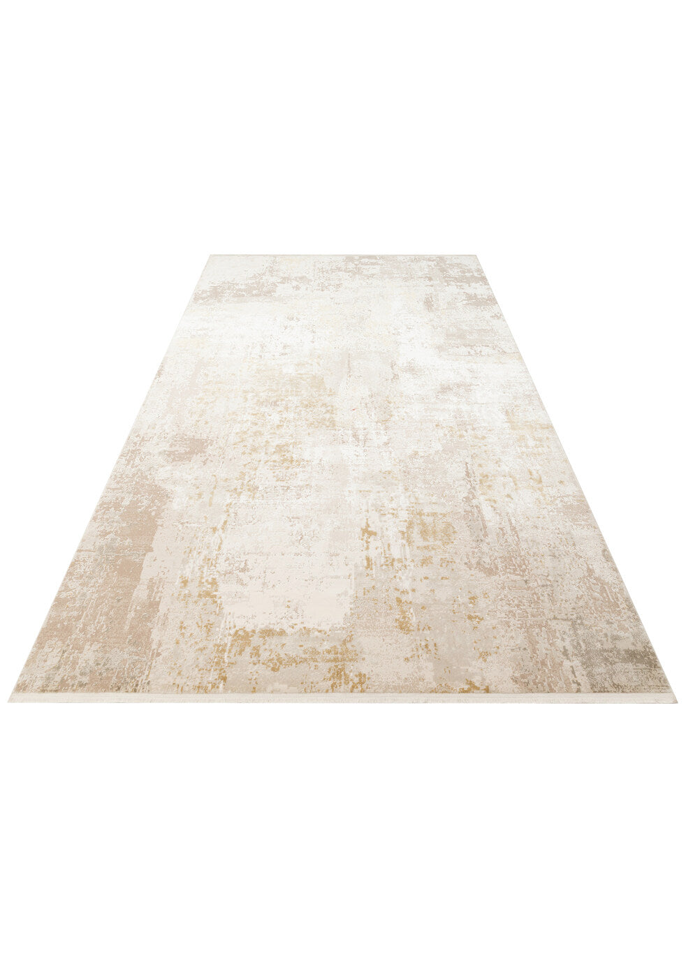 FRESCO XW FS 34 Krem Altın - Eskitme Dokulu Işıltılı Salon Halısı