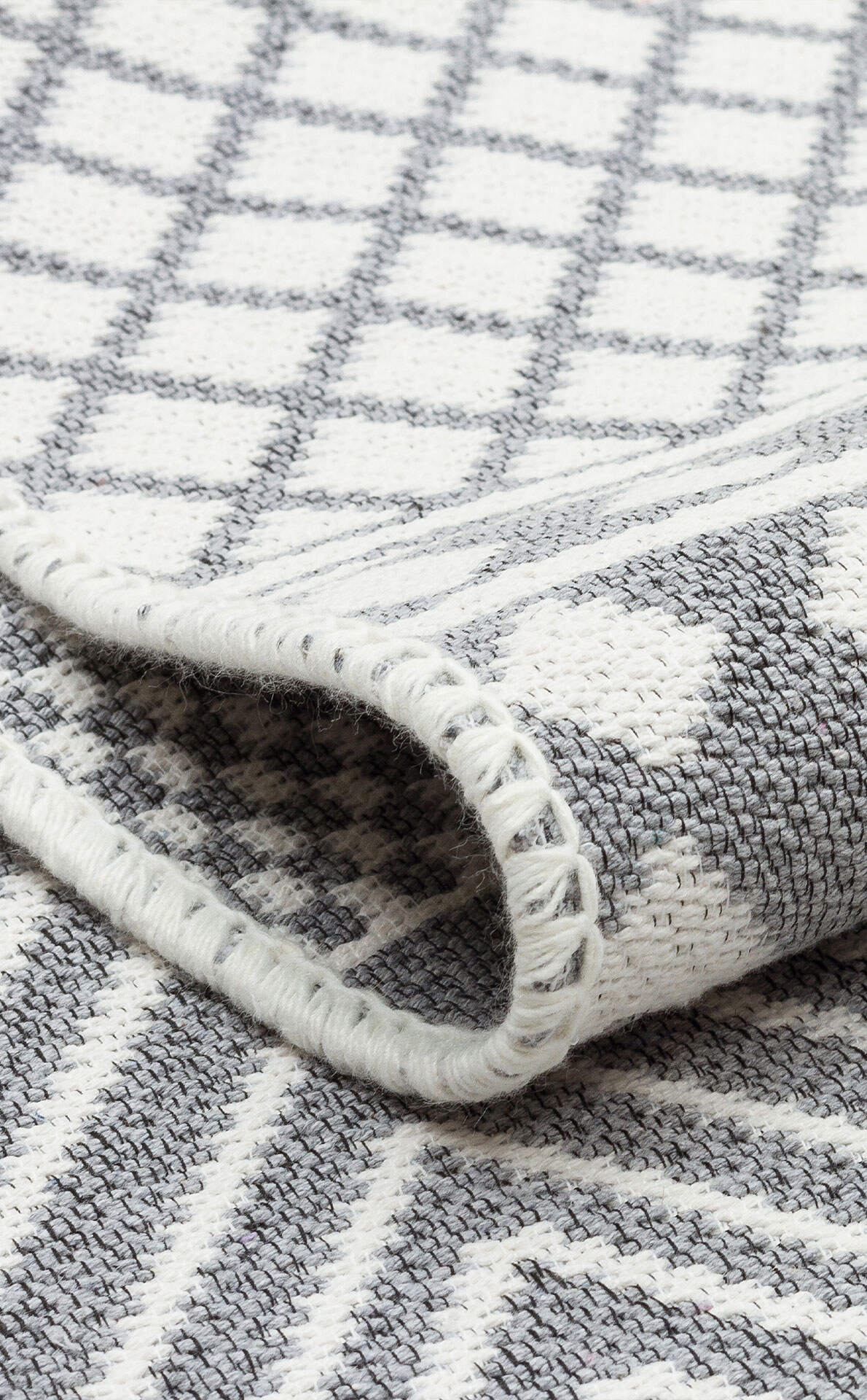 Arya AR 07 Gri - Yıkanabilir Çift Taraflı Modern Dokuma Kilim