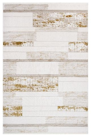 Valeria 1070 Gold Modern Akrilik, Antibakteriyel Yumuşak Dokulu Makine Halısı