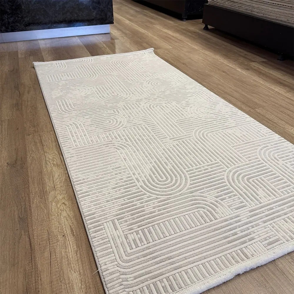 Markiz 1138 Krem Modern Halı – Sade Tasarım, Yumuşak Doku ve Dayanıklı Yapı