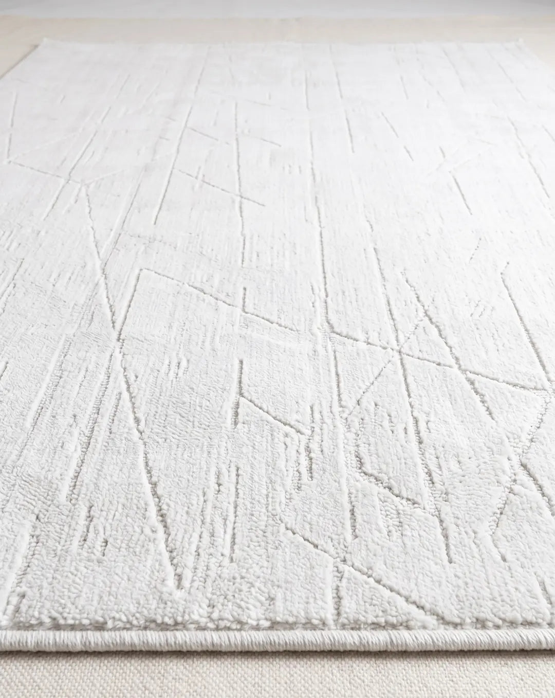Cotton 1141 Krem Modern Tasarımlı Kaymaz Tabanlı Makine Halısı