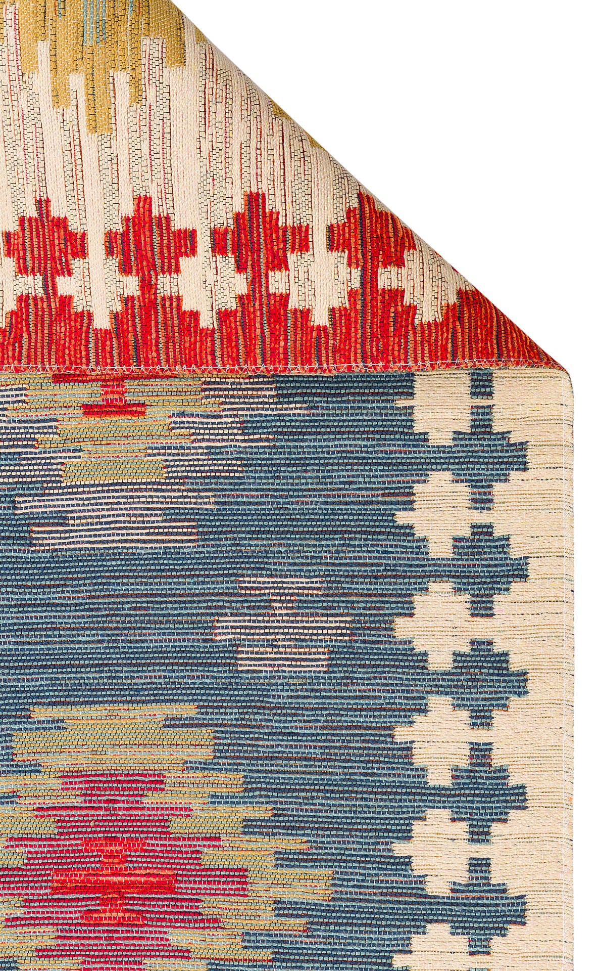 Nomad NMD 04 Çok Renkli - Çift Taraflı Yıkanabilir Kilim | Otantik Kilim