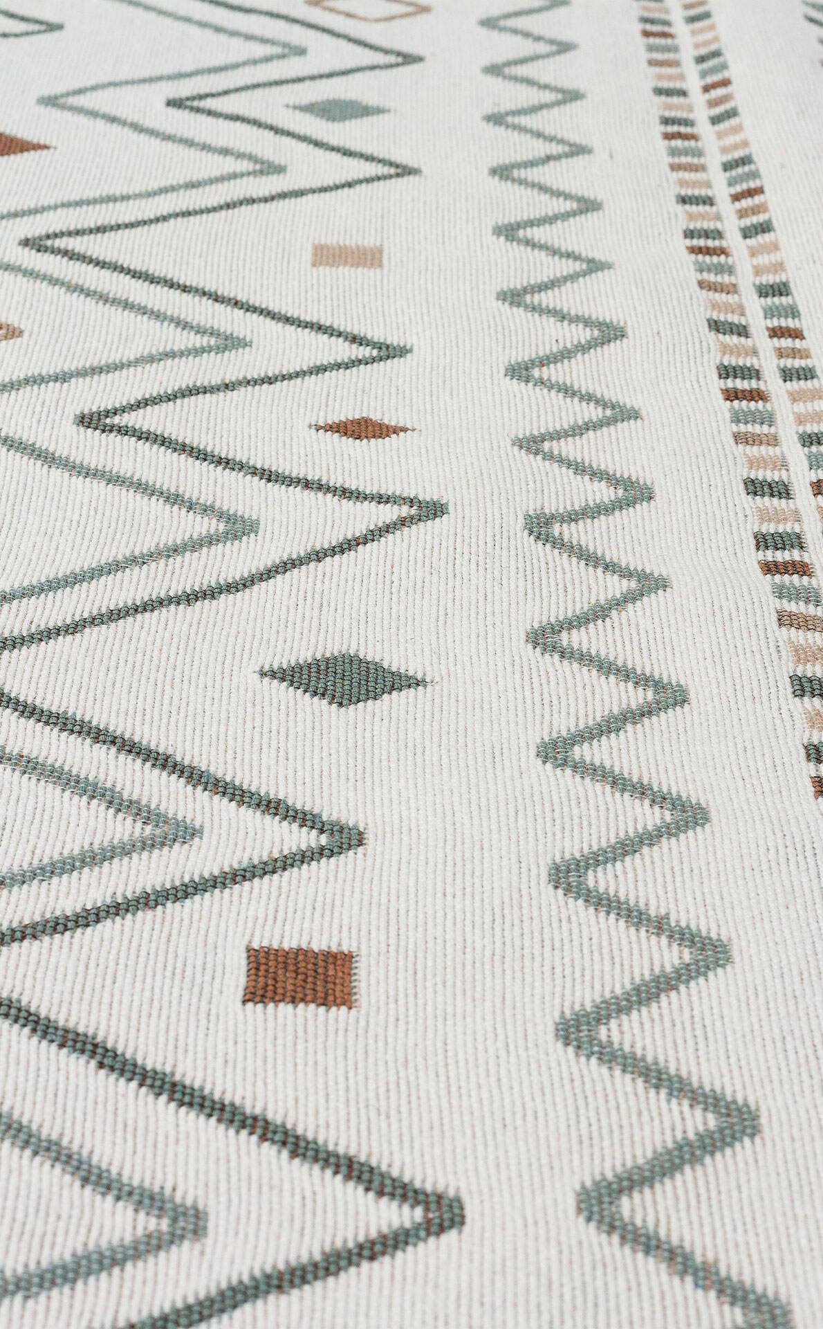 Arya AR 05 Bej Mavi - Yıkanabilir Çift Taraflı Modern Dokuma Kilim
