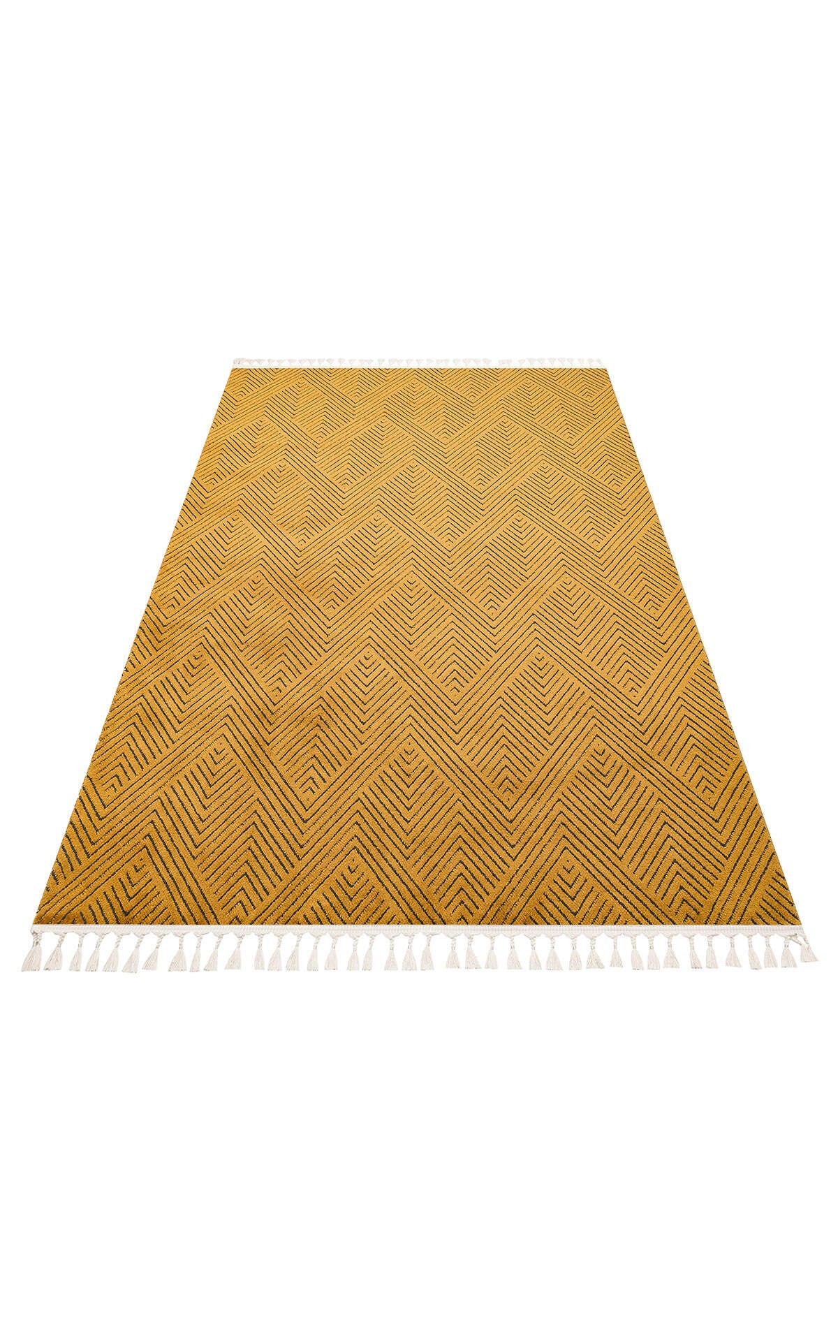URB 01 GOLD - URBAN - Etnik Desenlere Sahip Hav Toz Vermez Yumuşak Dokulu Modern Halı