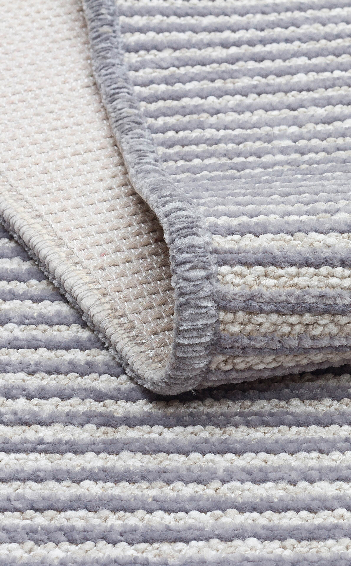 Ada Plain Gri - Yıkanabilir Kaymaz Hav Yapmaz Modern Düz Dokuma Kilim