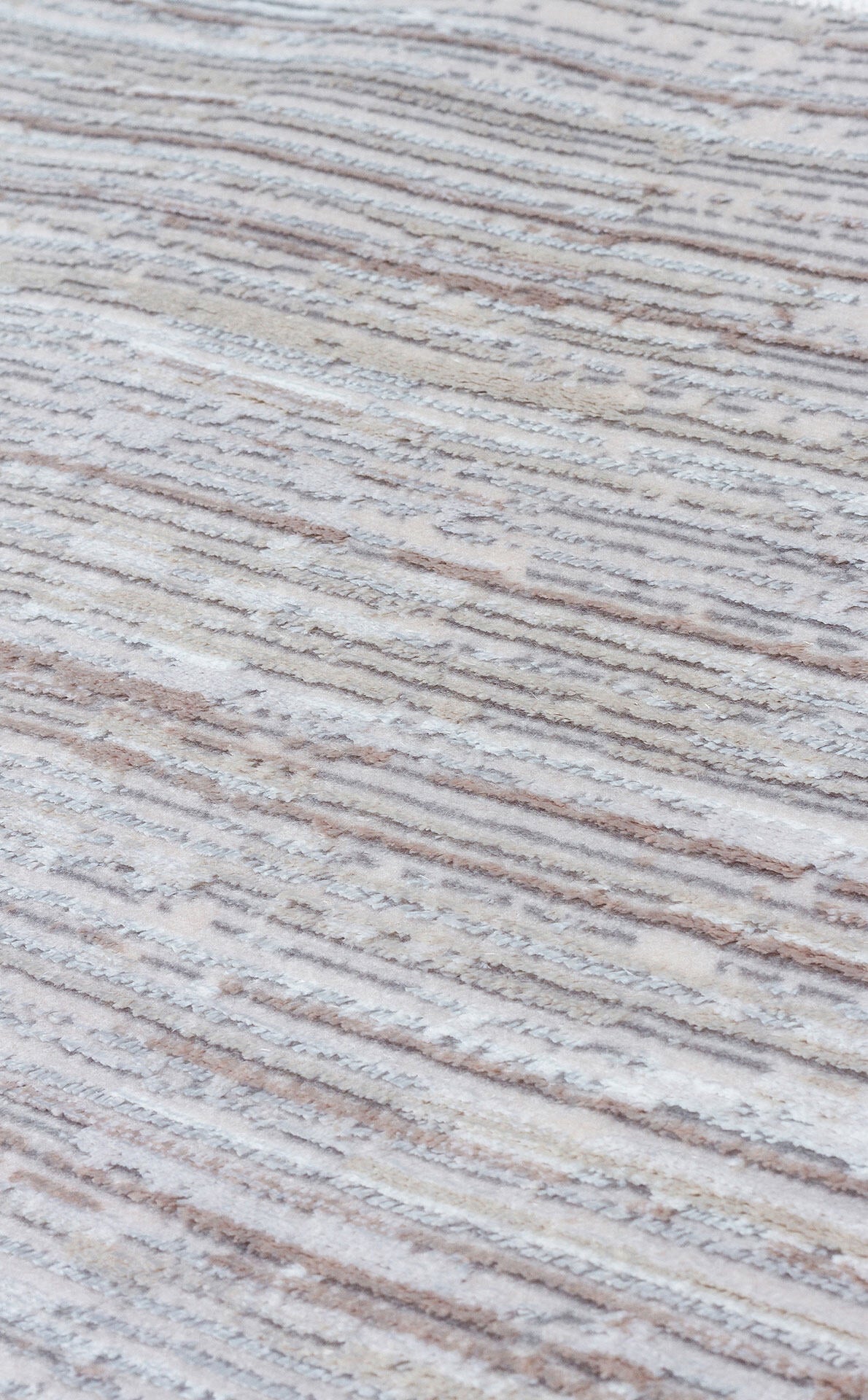 ST 107 LIGHT GREY - SATEEN - Yıkanabilir Kaymaz Tabanlı Hav Vermez Sık Dokuma Modern Halı