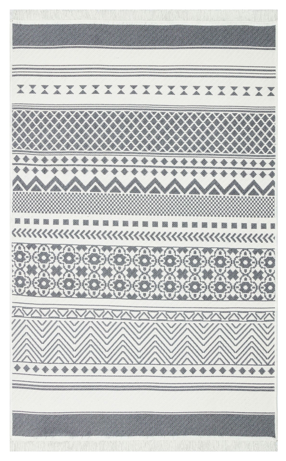 Arya AR 07 Gri - Yıkanabilir Çift Taraflı Modern Dokuma Kilim