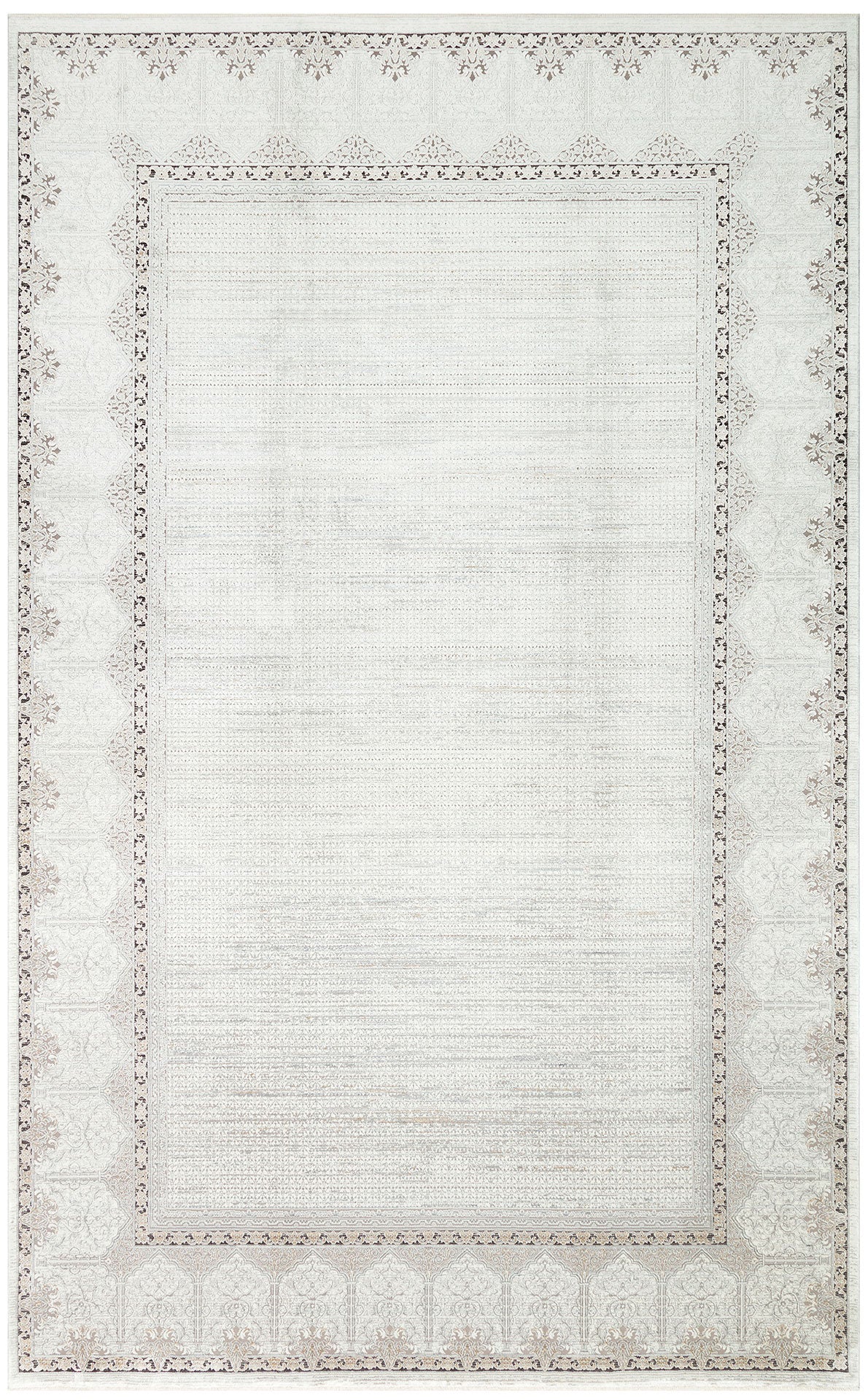 MHL 06 CREAM GREY - MAHAL - Klasik Desenli Yüksek Kalite Sık Dokuma Salon Halısı