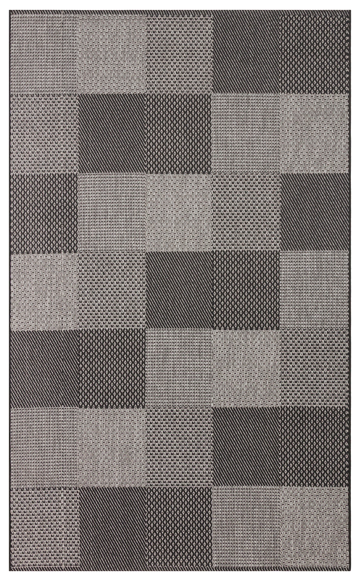 Mono MNO 01 Koyu Gri - Yıkanabilir Kaymaz Kilim Halı