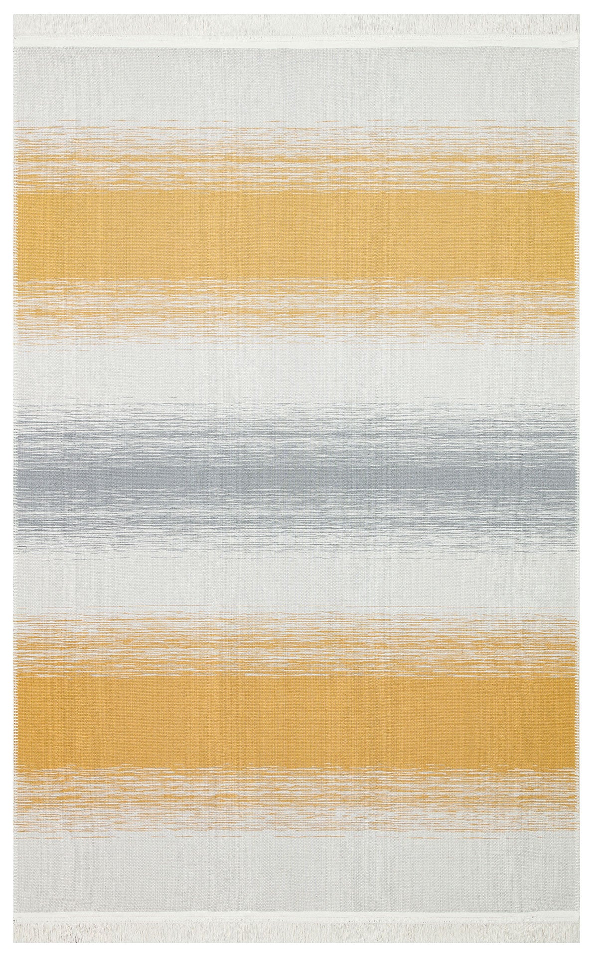 Arya Craft ARC 03 Gri Sarı - Yıkanabilir Çift Taraflı Modern Dokuma Kilim