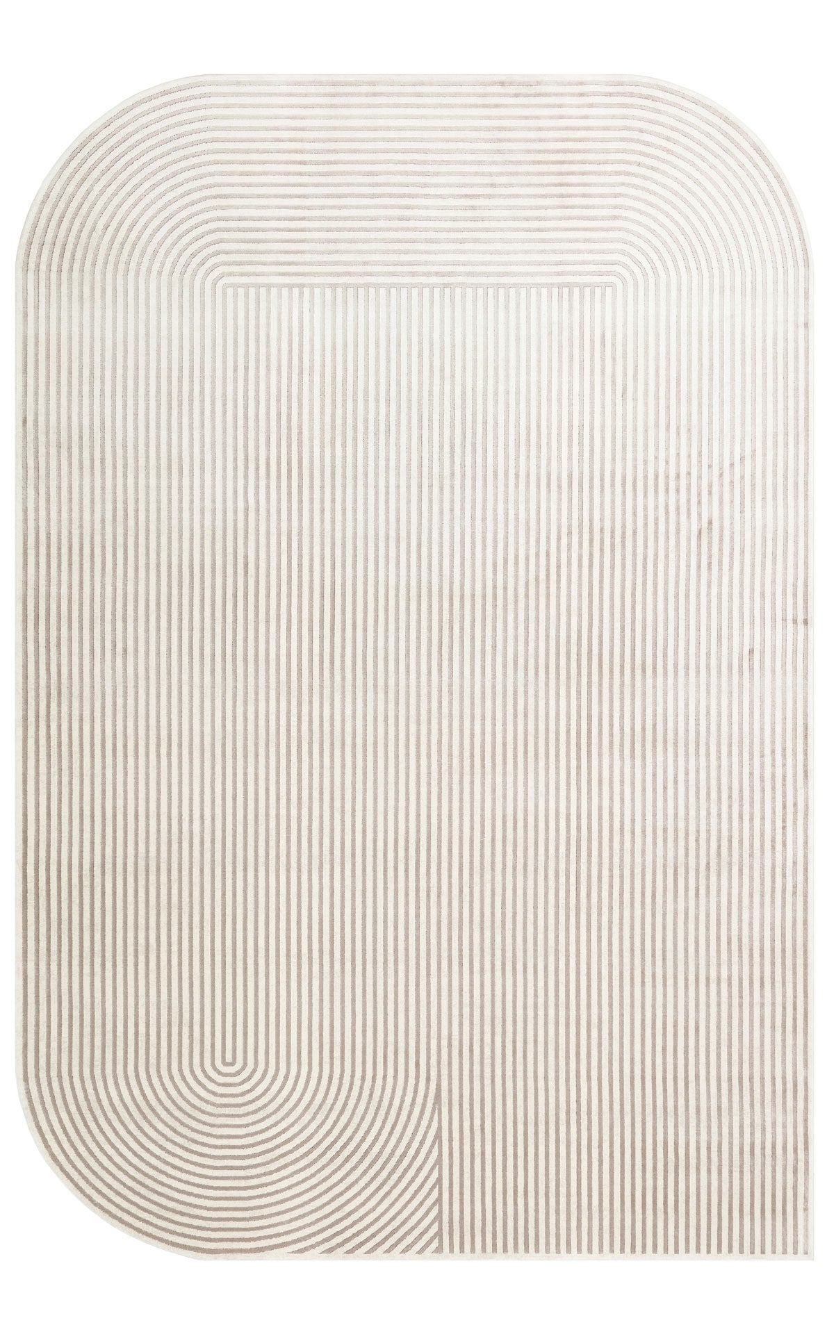 MRN 03 CREAM GREY - MERANO - Geometrik Desenli Yüksek Kalite Sık Dokuma Salon Halısı