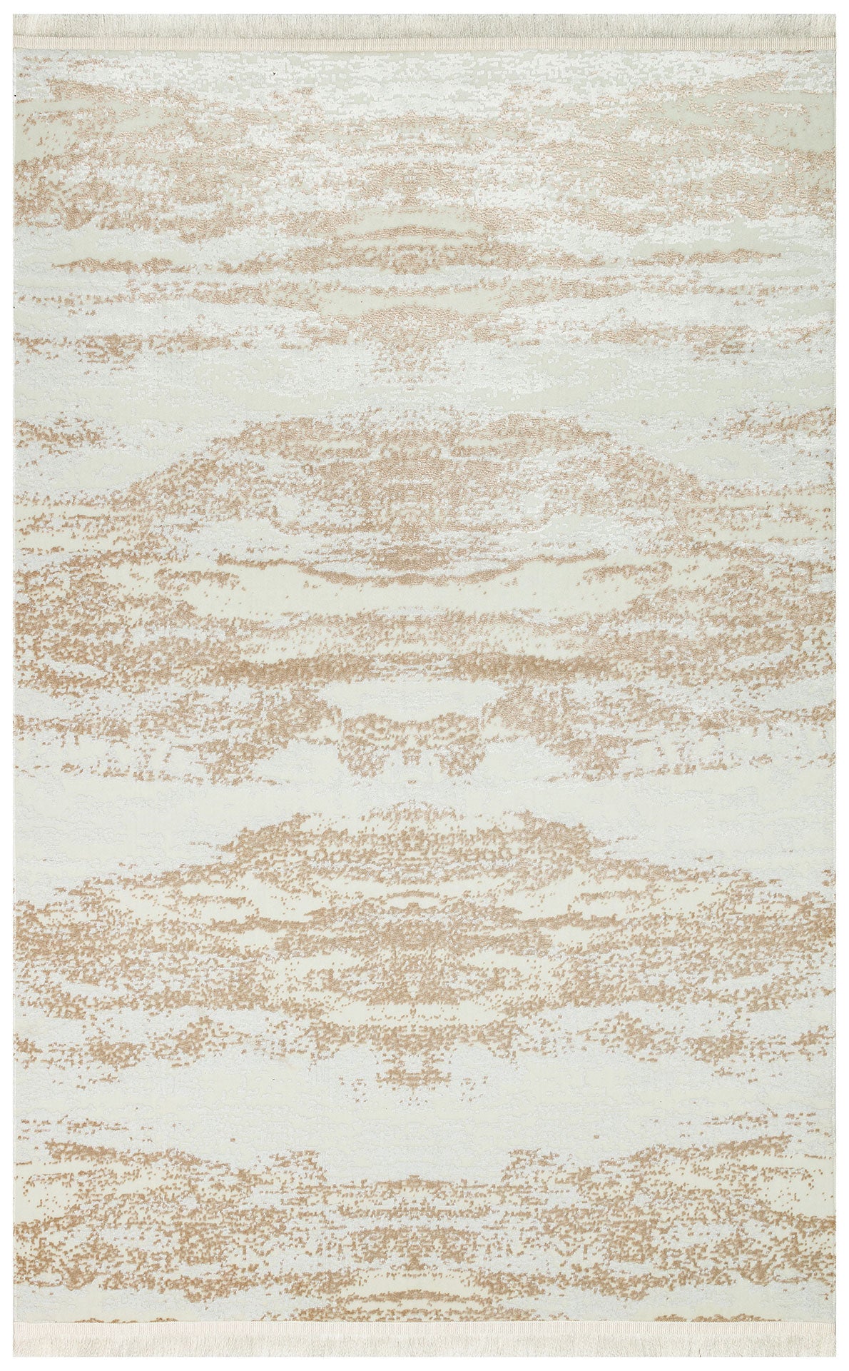 SATEEN ST 01 Krem Bej XW - Hav Toz Vermez Yıkanabilir Kaymaz İnce Dokuma Modern Halı