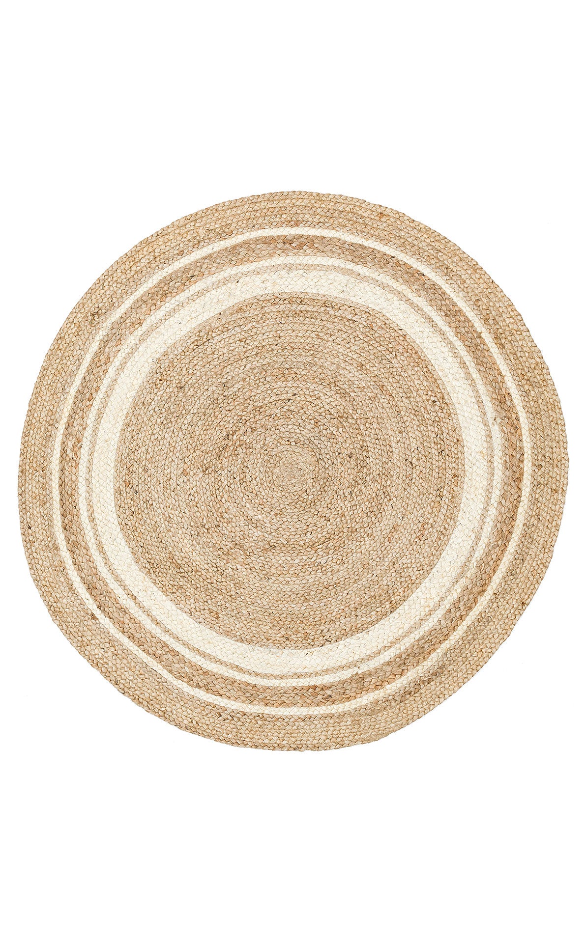 ECH 01R NATURAL WHITE - JUNO - El Dokuma Naturel Jüt Hasır Halı
