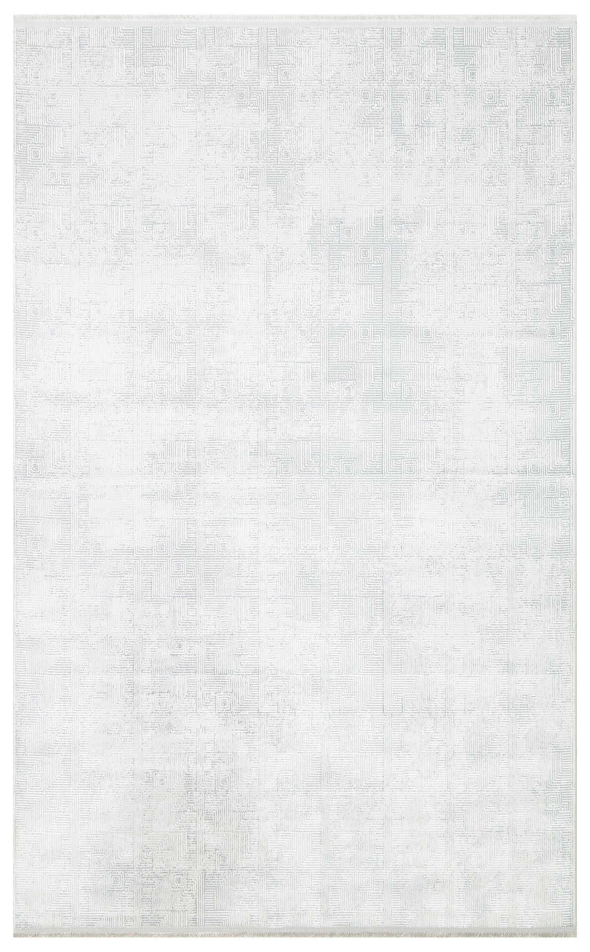 SATEEN ST 109 Krem Gri - Yıkanabilir Kaymaz Tabanlı Hav Vermez Sık Dokuma Modern Halı