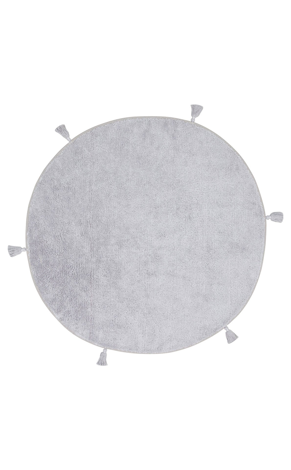 Cotton Boon CBN Plain Gri - Yıkanabilir Kaymaz Naturel Pamuk Bebek Halısı