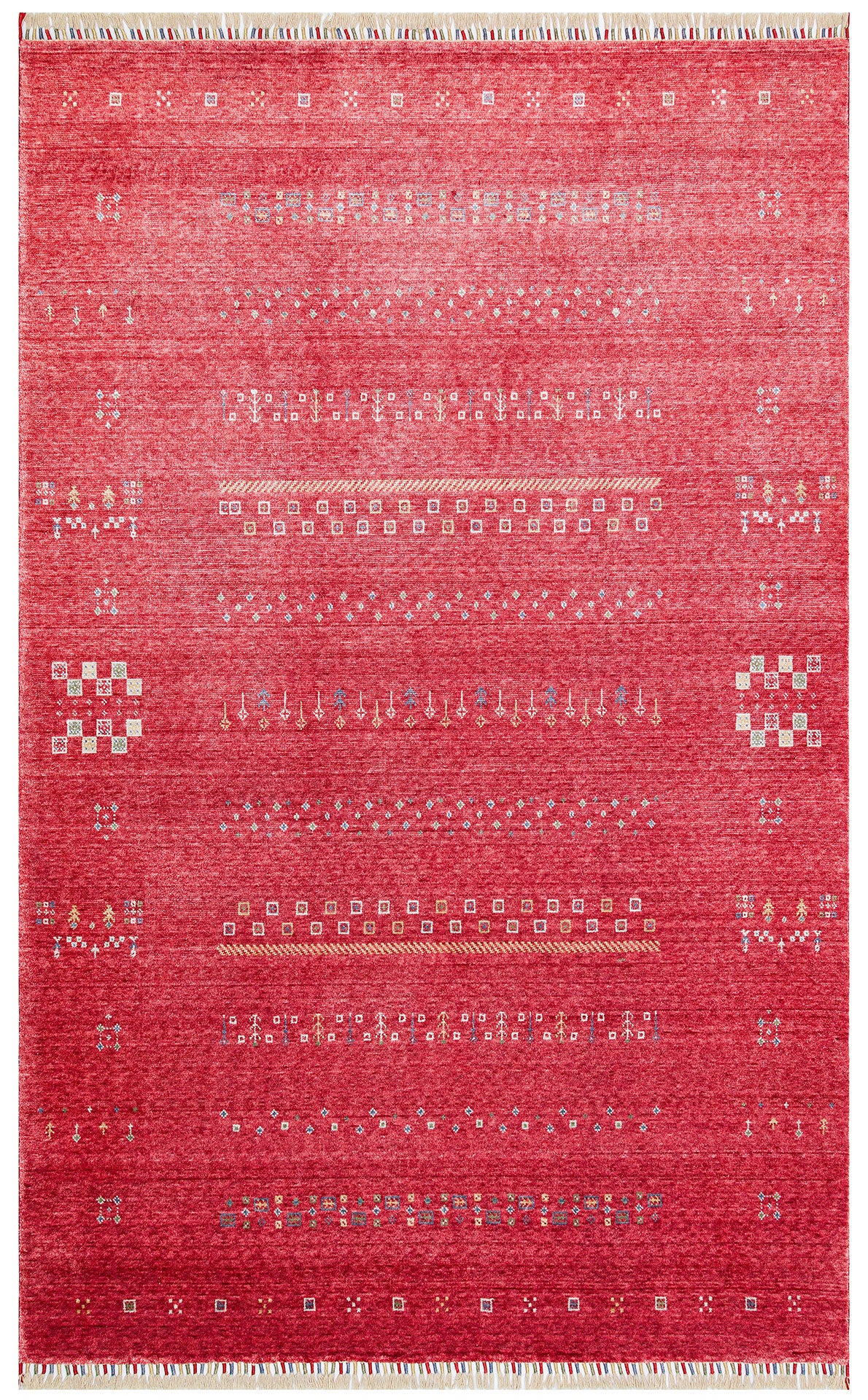 ZR 06 RED - Otantik Desenli El Emeği ile Üretilen Modern Uşak Halısı