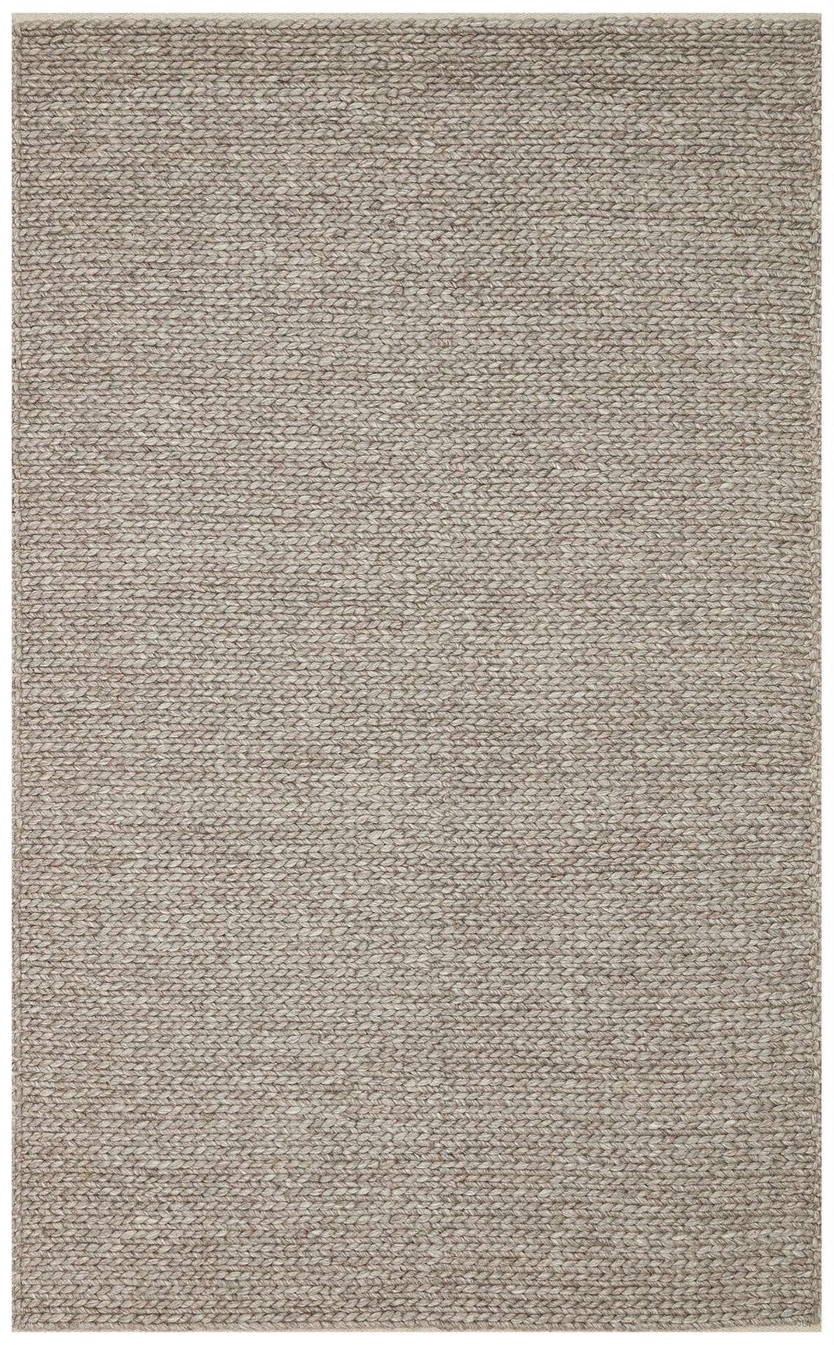 BASKETWEAVE BROWN - JADE - Naturel Kazak Örgü Desenli El Dokuma Örgü Halı