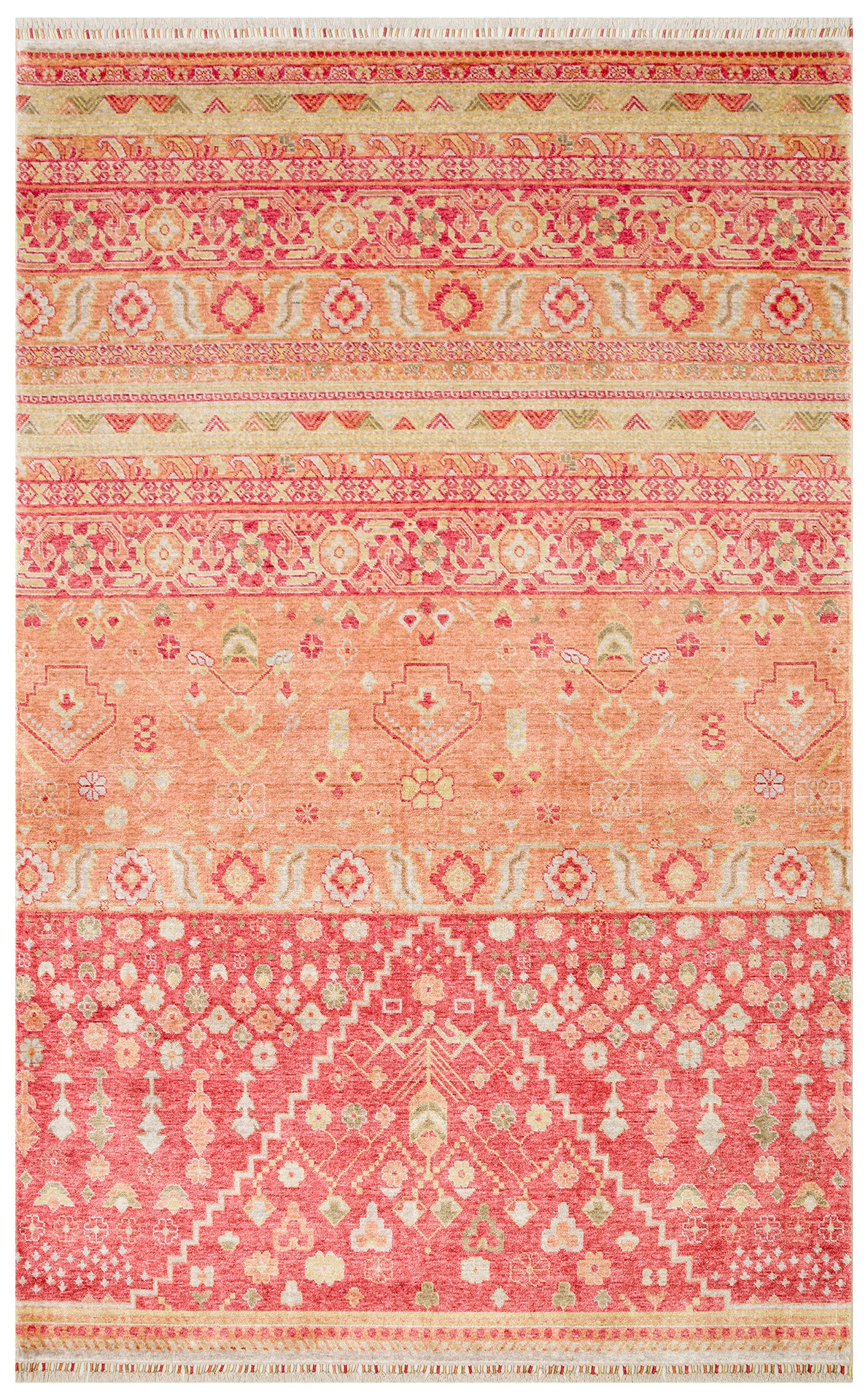 ZR 17 RED AUTUMN - Otantik Desenli El Emeği ile Özel Tezgahlarda Üretilen Modern Uşak Halısı