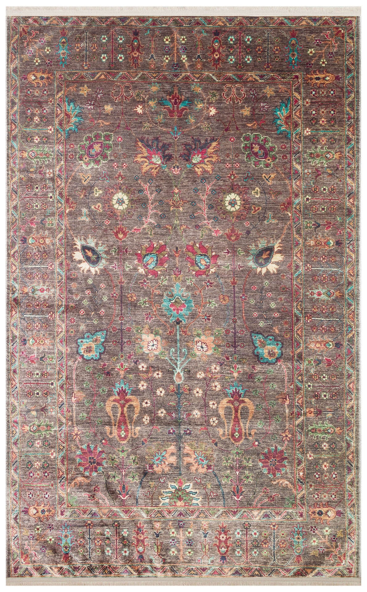 Antique ATK 10 Çok Renkli - Yıkanabilir Kaymaz Antik Desenli Otantik Kilim
