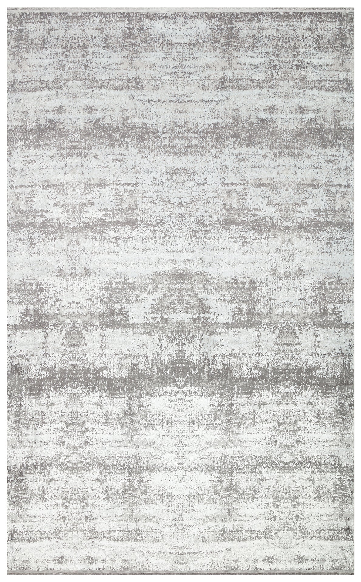 SATEEN ST 112 Gri - Yıkanabilir Kaymaz Tabanlı Hav Vermez Sık Dokuma Modern Halı