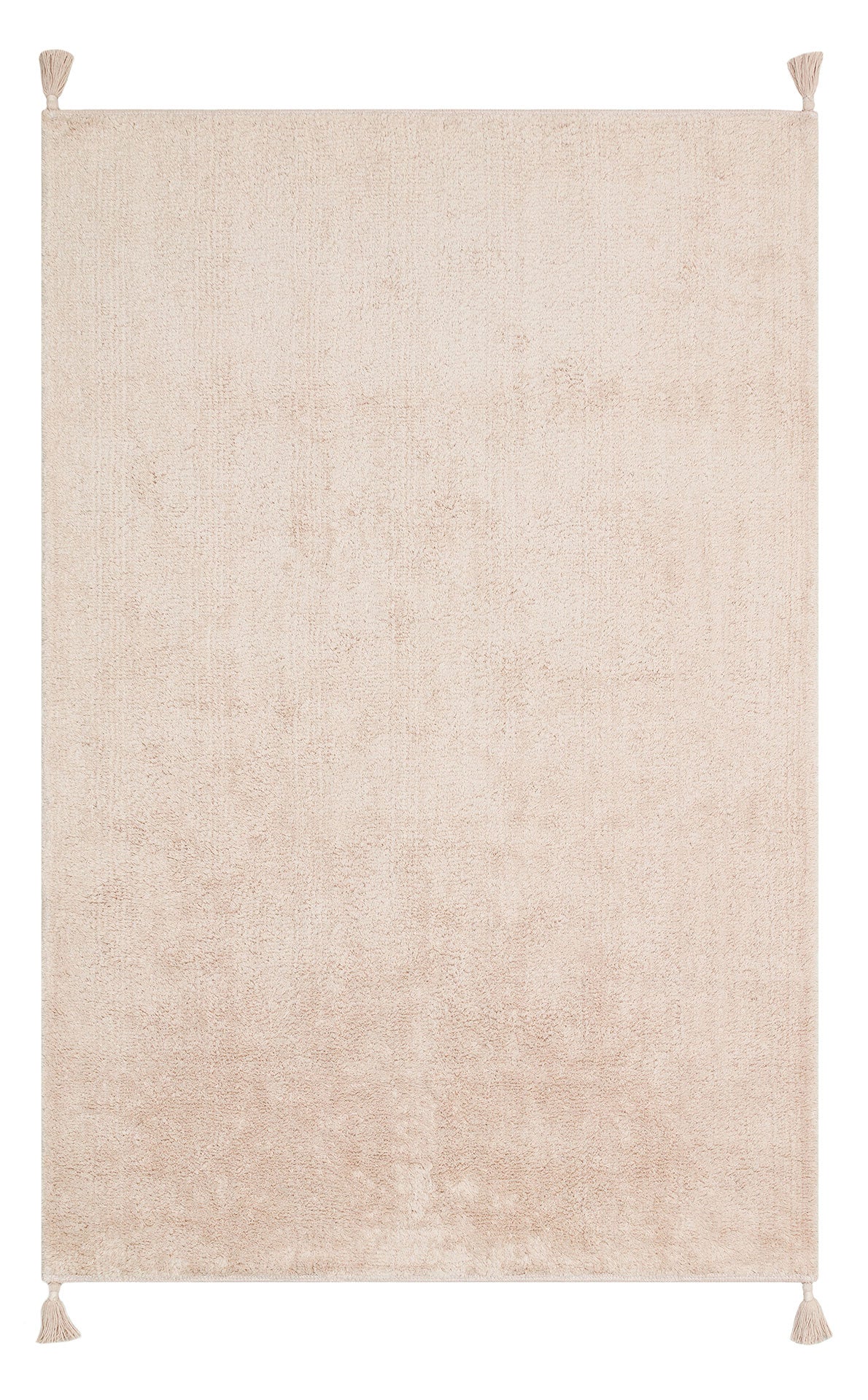 Cotton Boon CBN Plain Bej -Yıkanabilir Kaymaz Naturel Pamuk Bebek Halısı
