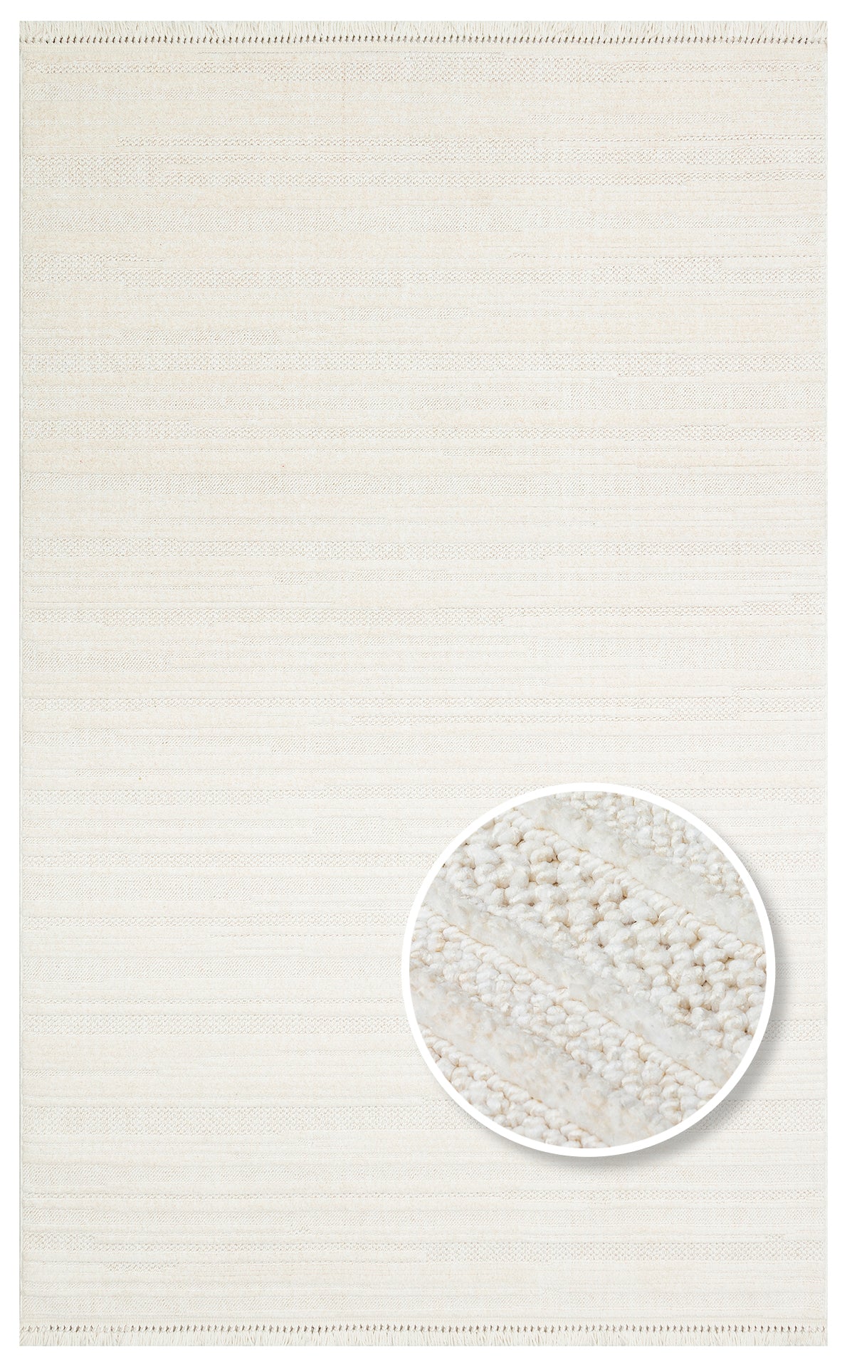 JOY 01 WHITE - JOY - Hav Toz Vermeyen Yumuşak dokulu Modern Makine Halısı