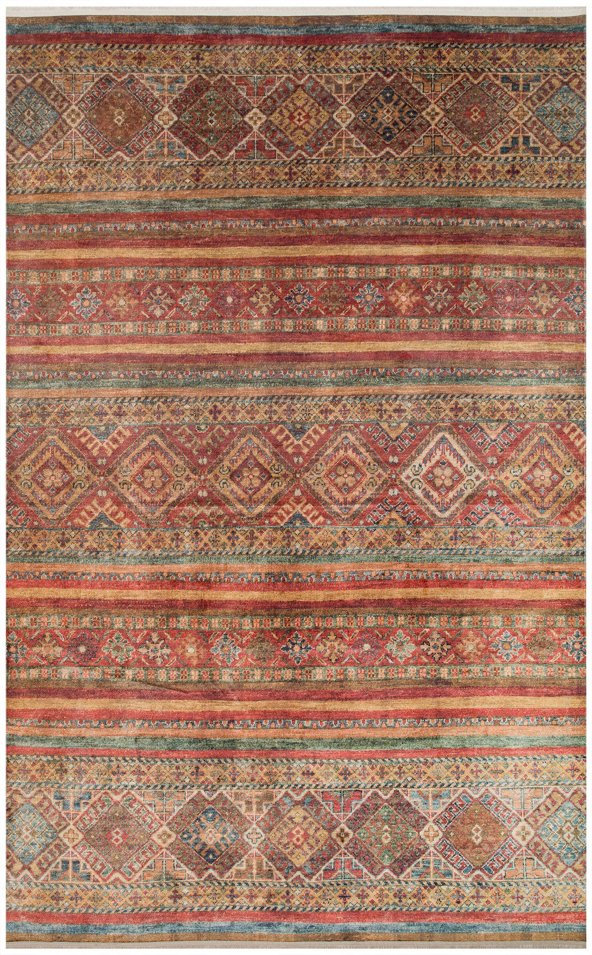 Antıque ATK 05 Çok Renkli - Yıkanabilir Kaymaz Antik Desenli Otantik Kilim