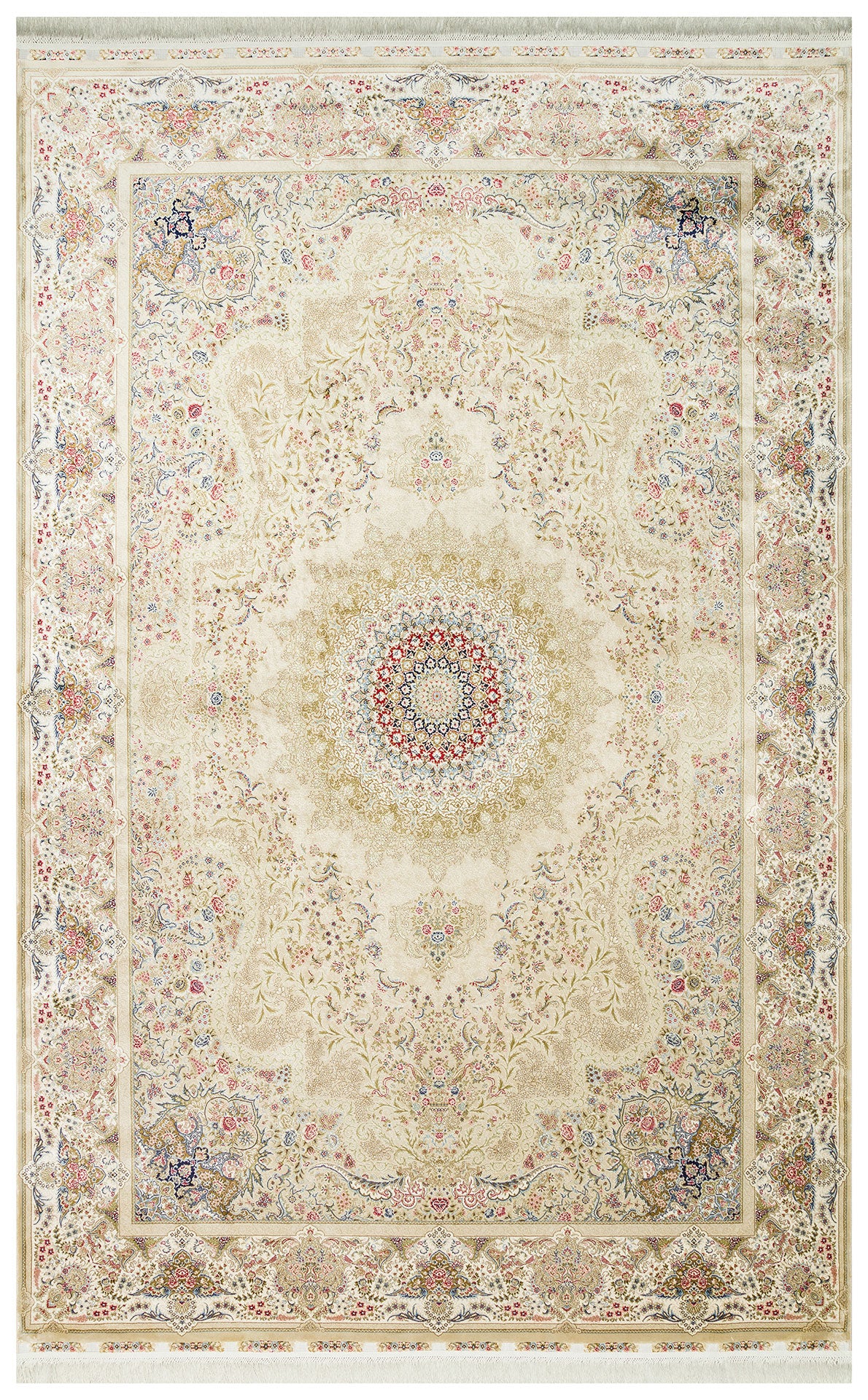 ISF 06 CREAM - ISFAHAN - Klasik Desenli Yüksek Kalite Sık Dokuma Makine Halısı