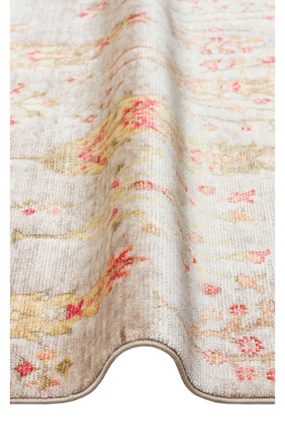 ZR 08 BEIGE AUTUMN - Otantik Desenli El Emeği ile Özel Tezgahlarda Üretilen Modern Uşak Halısı