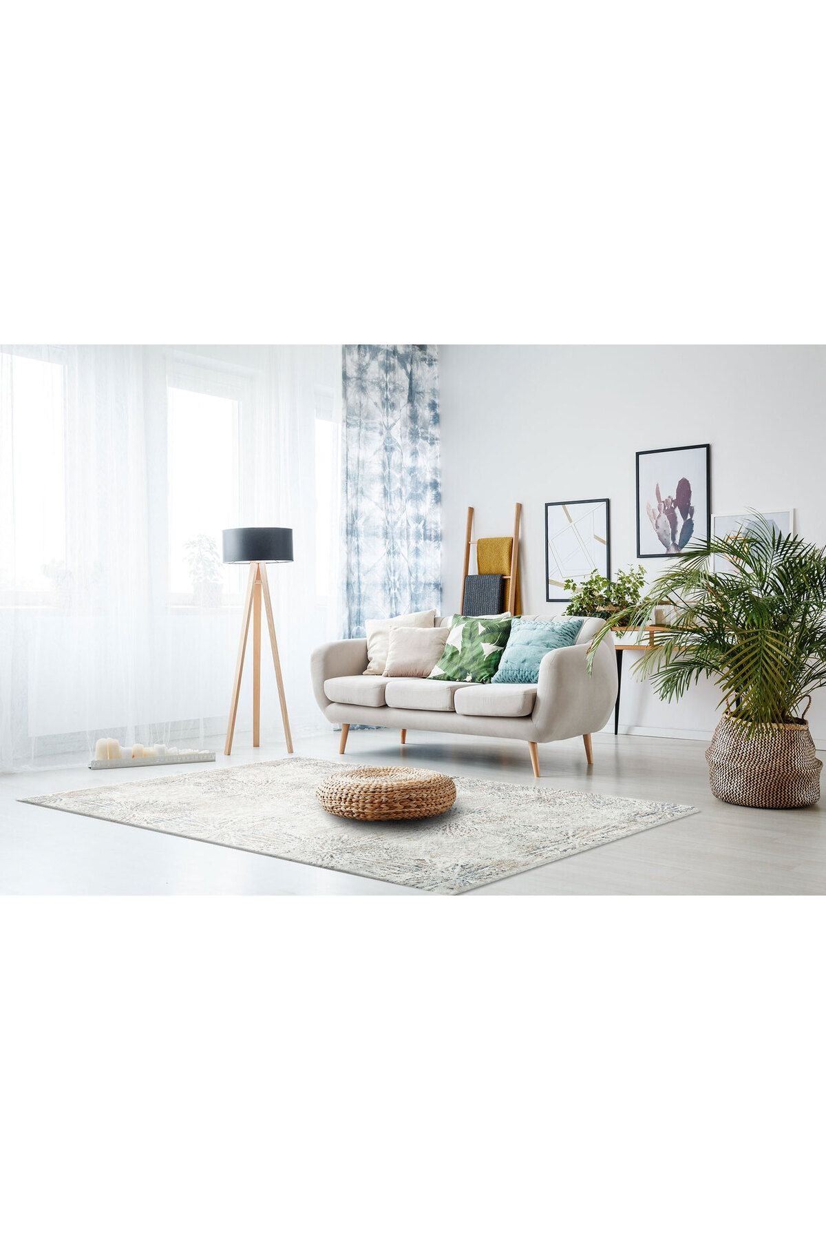 Vr 13 Blue Vızon Xw - Verona - Yumuşak Ipeksi Tuşeli Yüksek Alçak Oymalı Modern Ince Makine Halısı