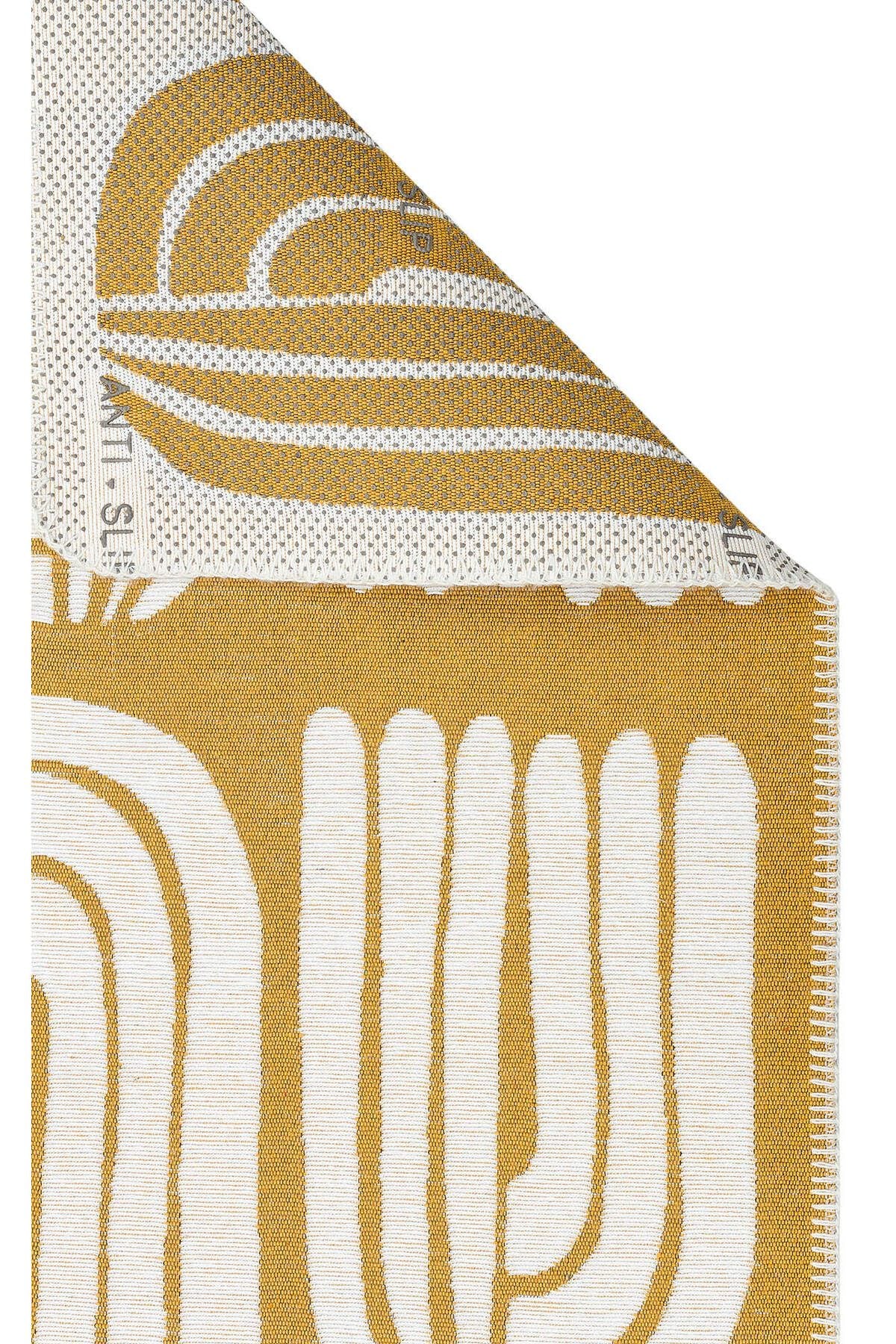 Yıkanabilir Kaymaz Tabanlı Modern Pamuk Kilim