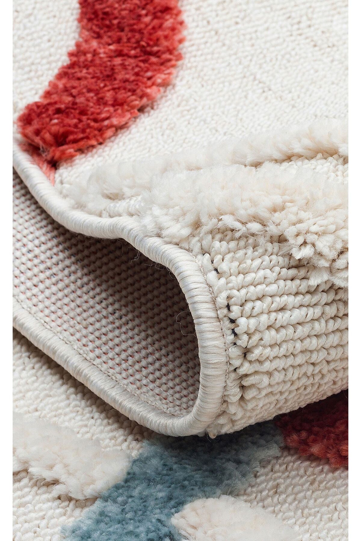 TRZ 03 MULTY - Hav Toz Vermez Yumuşak Dokulu Etnik Örgü Desenlere Sahip Modern İskindinav Halı