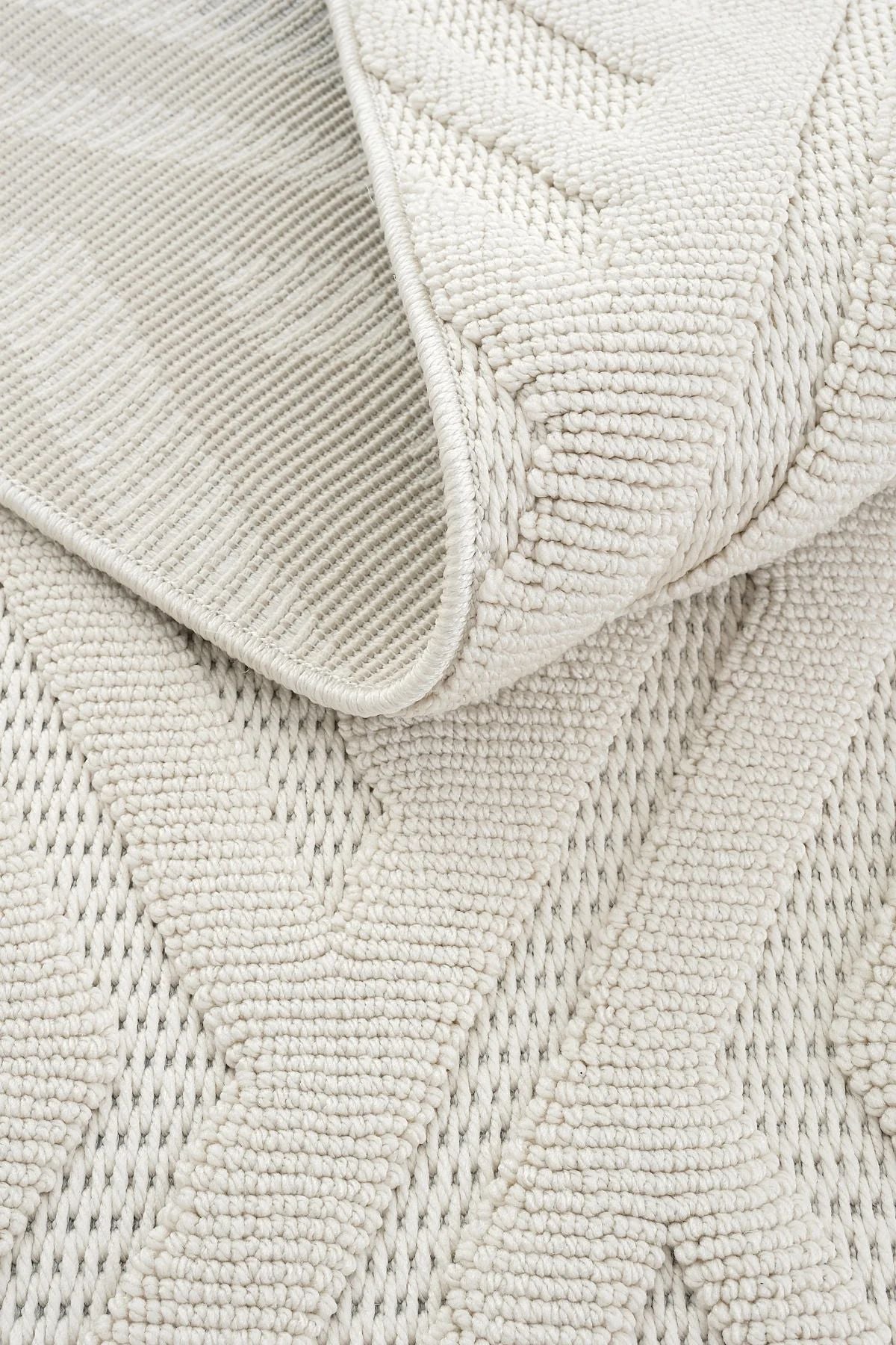 Mood 1118 Krem Bukle Dokuma Modern Halı