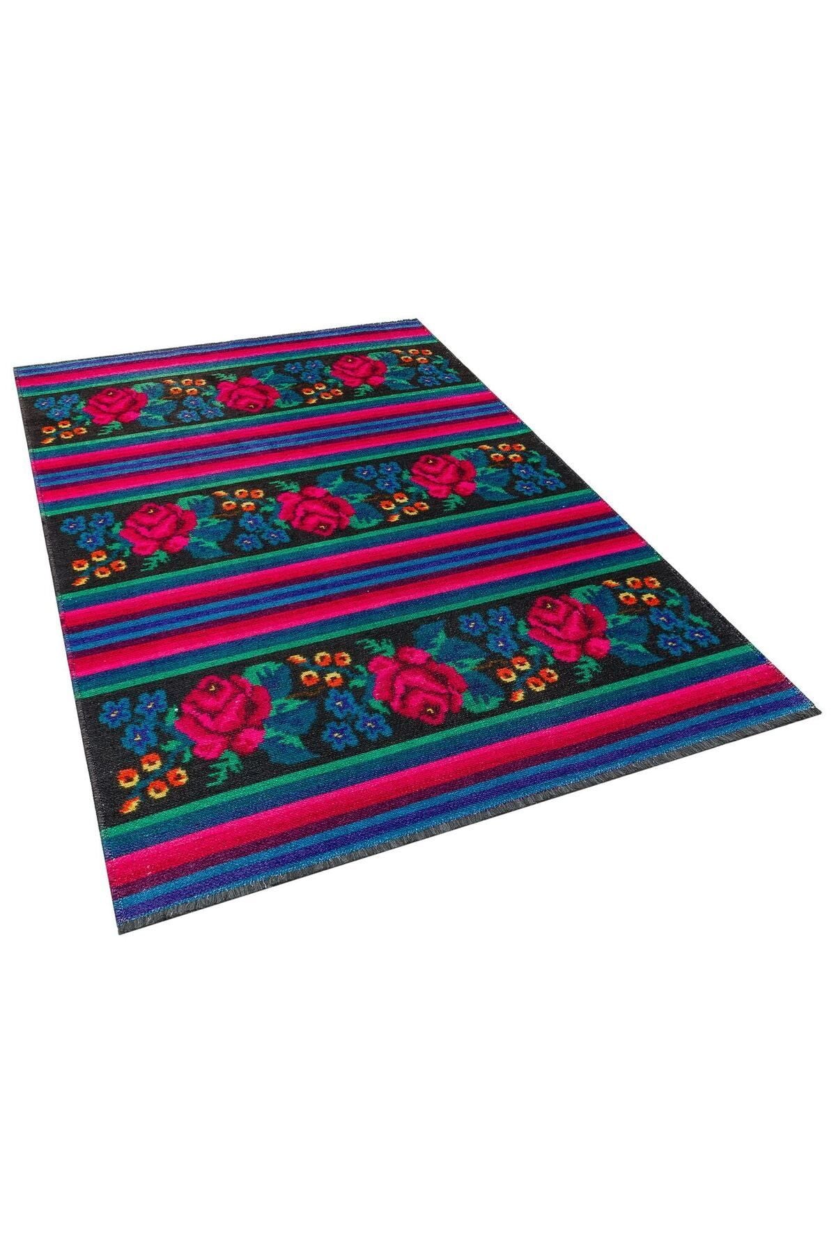 Gravity 2306 Siyah Dekoratif Halı, Kilim