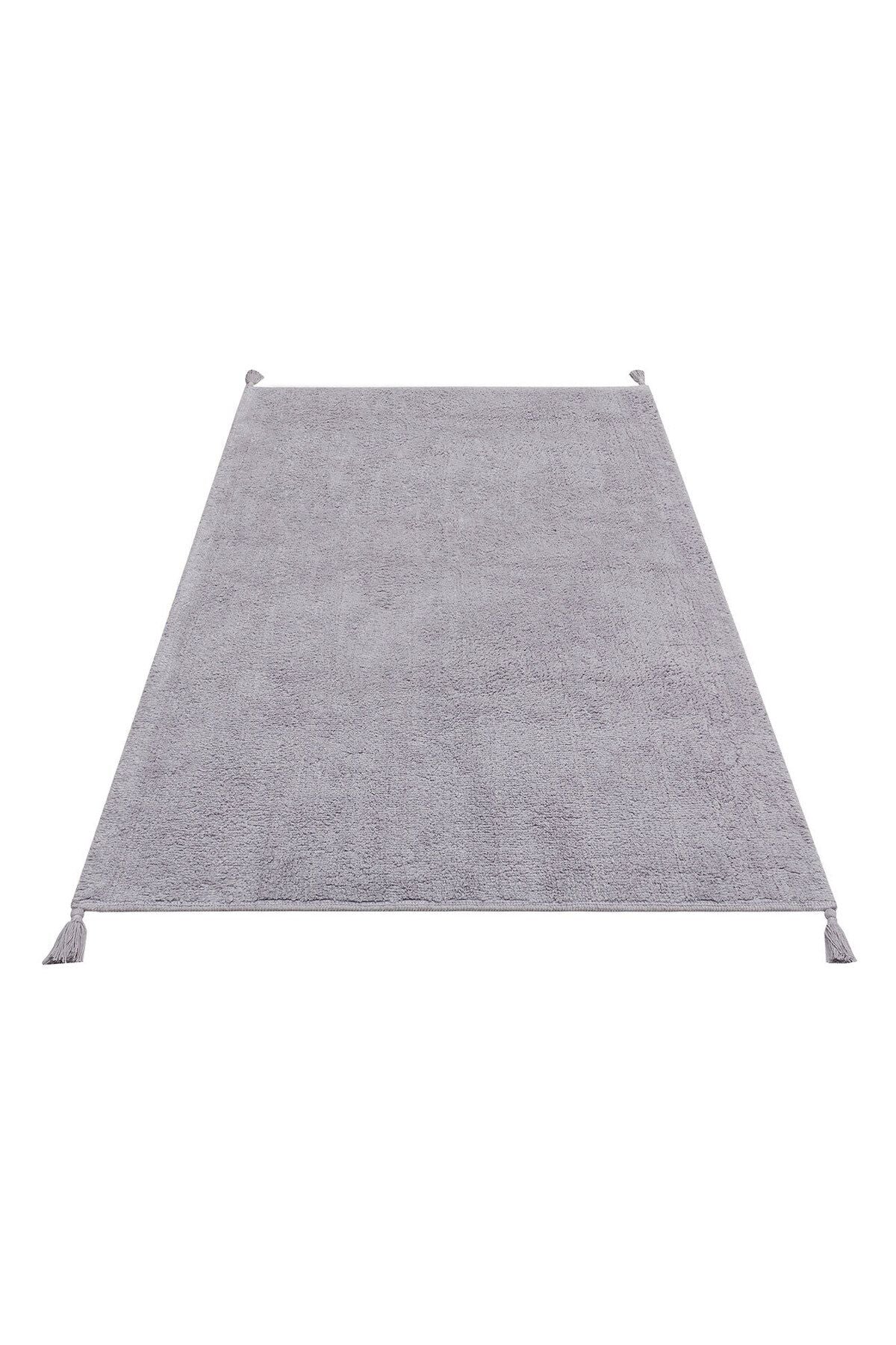 Yıkanabilir Kaymaz Tabanlı Naturel Pamuk Bebek Halısı