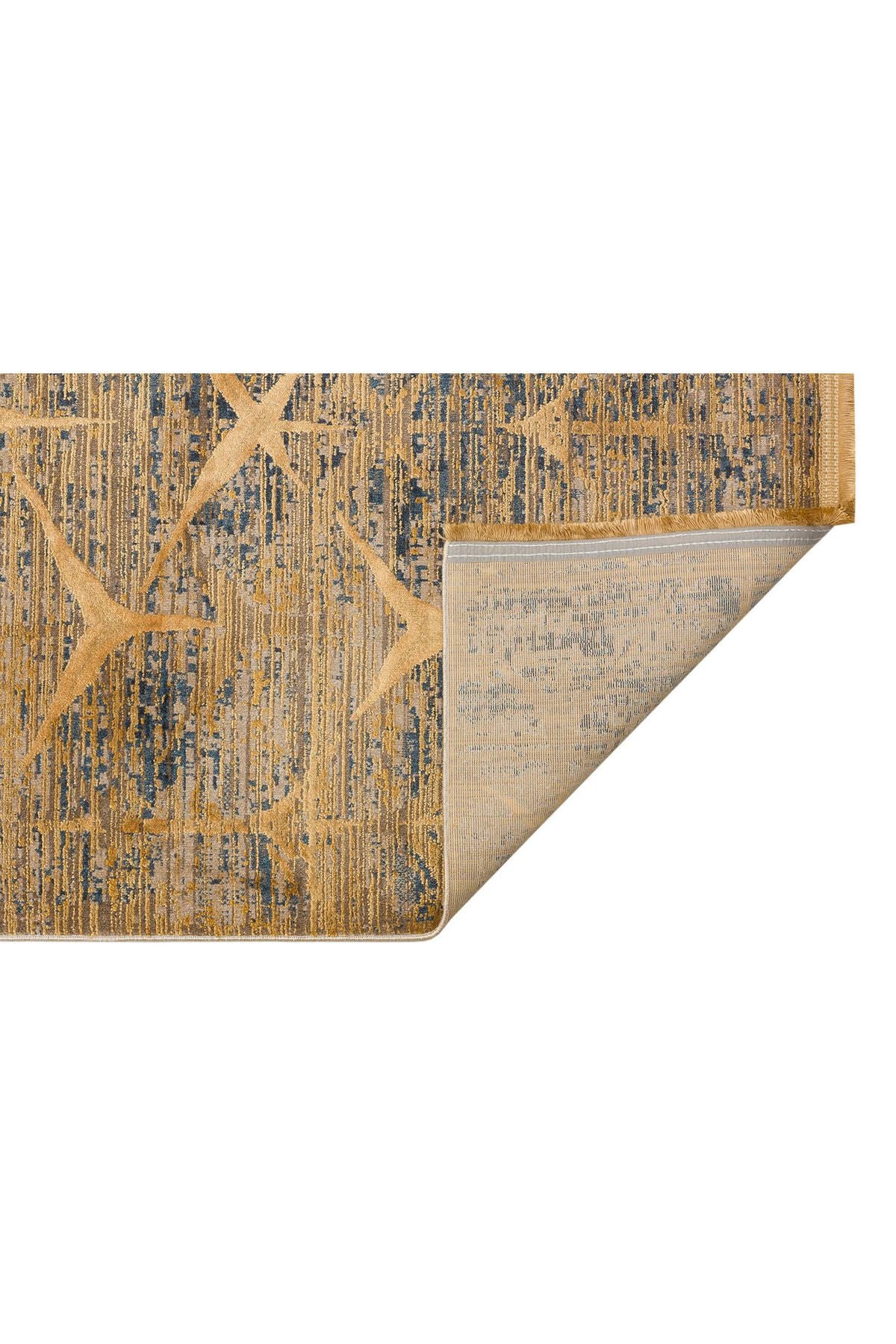 VRD 06 MARINE GOLD - Overdyed Yumuşak İpeksi Tuşeli Yüksek Alçak Oymalı Modern İnce Makine Halısı